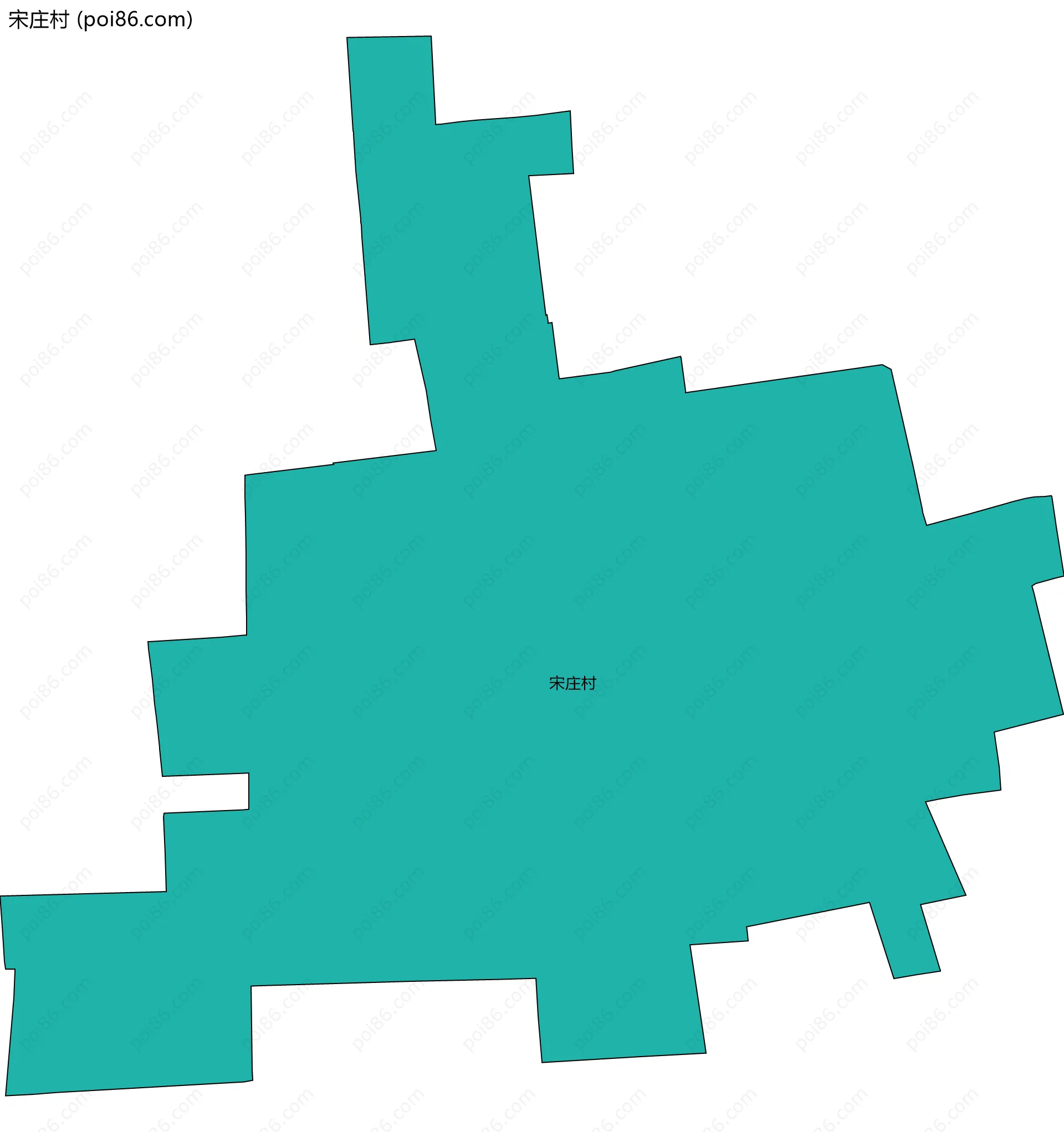 宋庄村边界地图