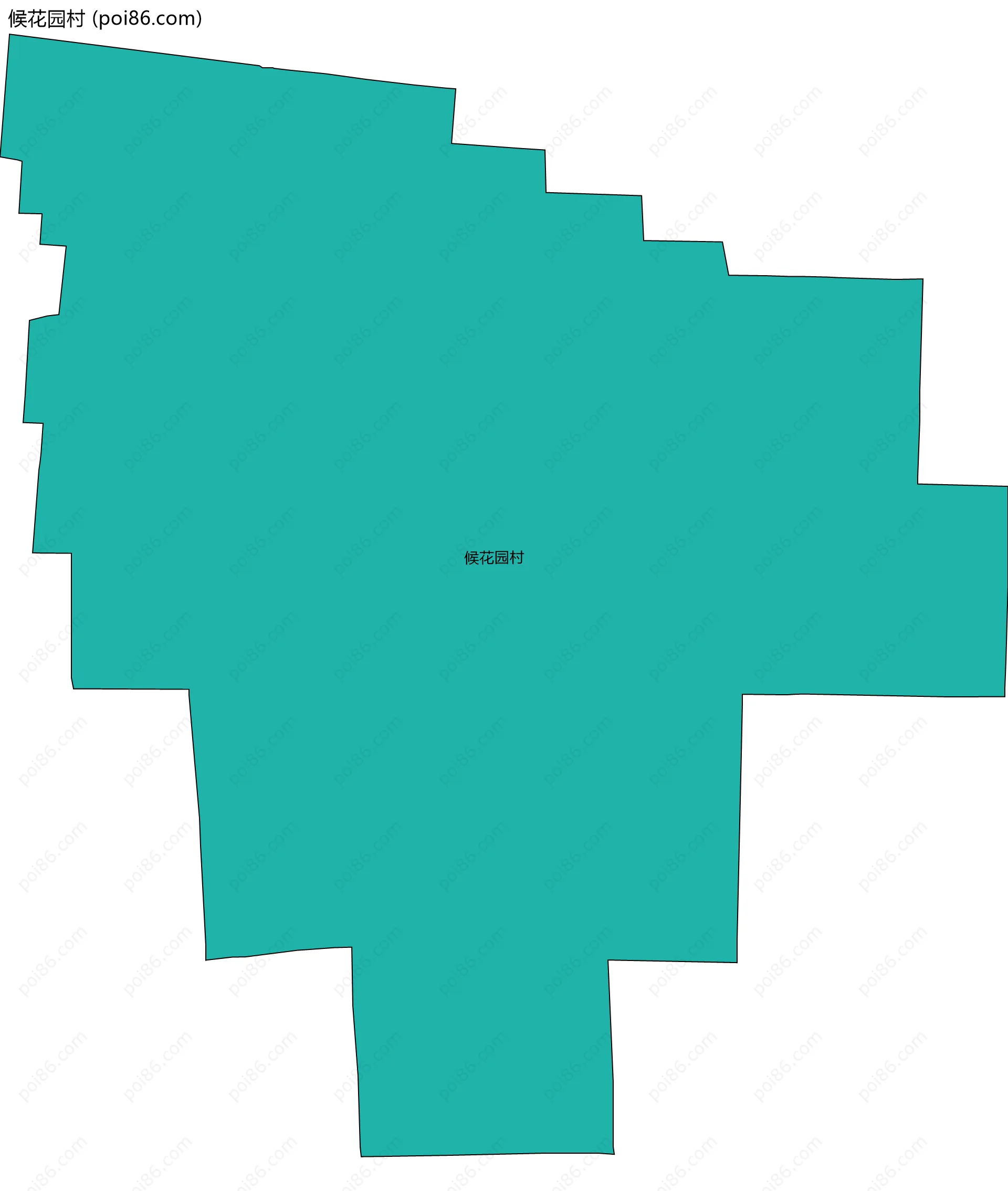 候花园村边界地图