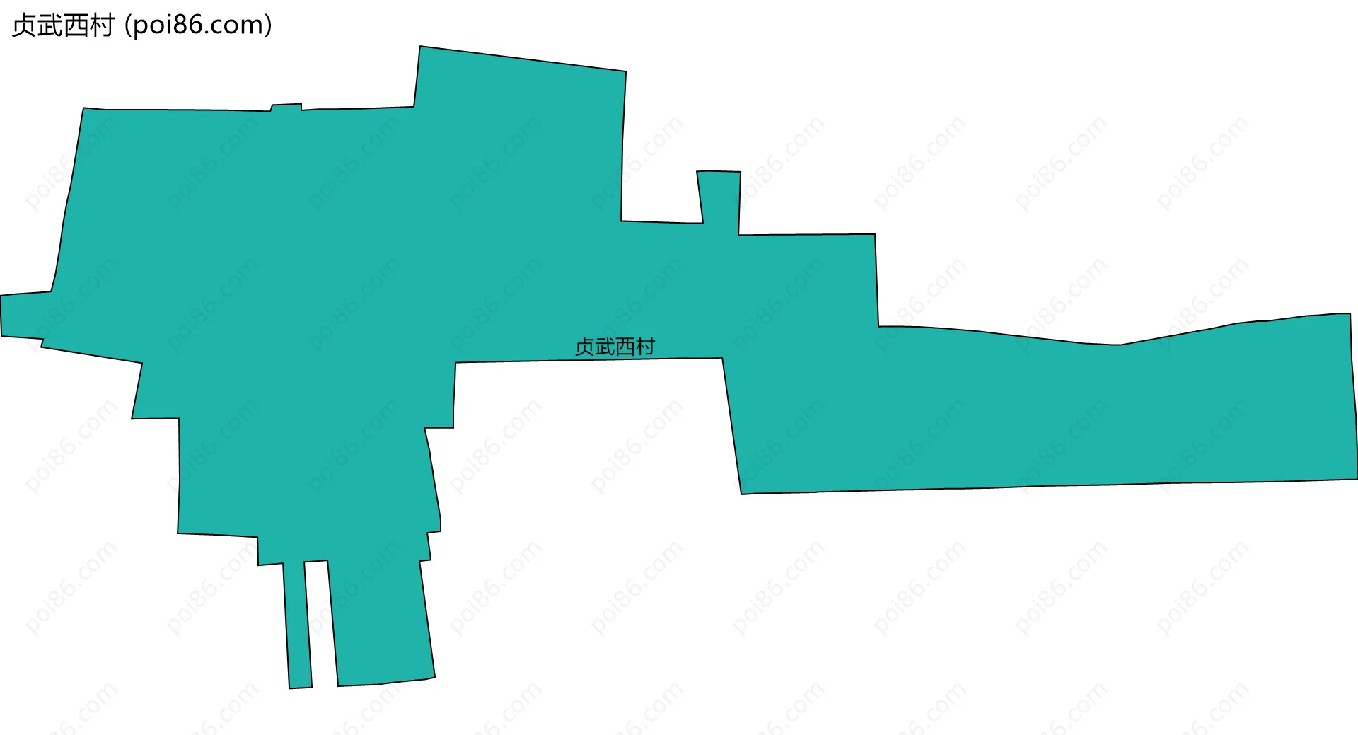 贞武西村边界地图
