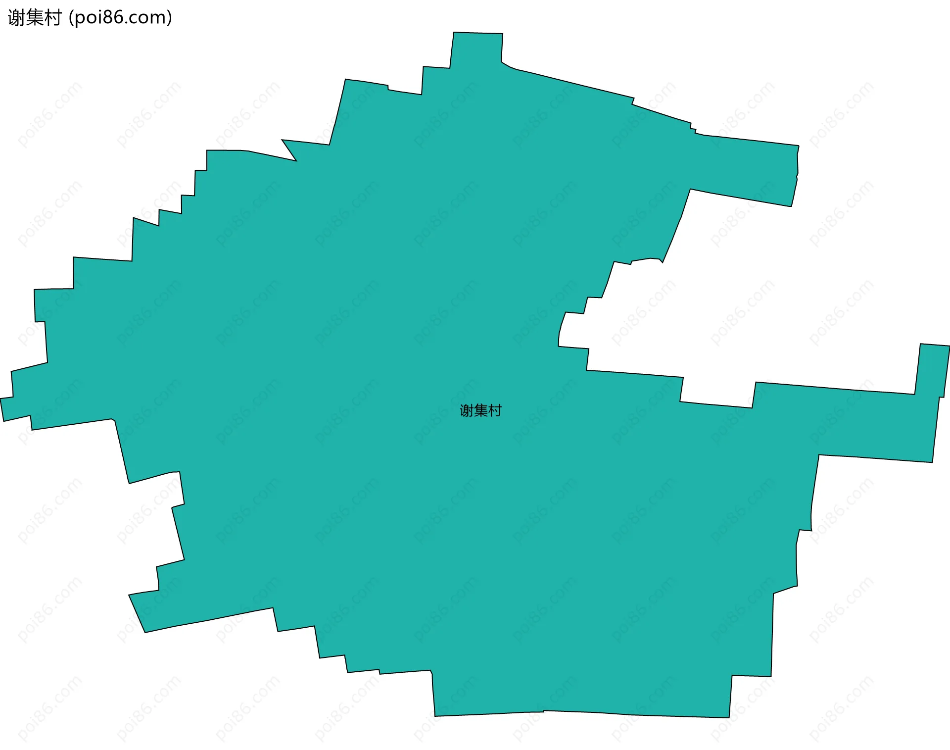 谢集村边界地图
