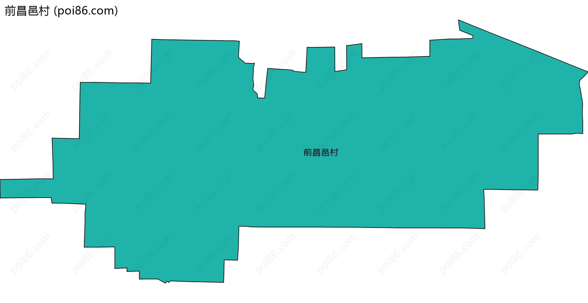 前昌邑村边界地图