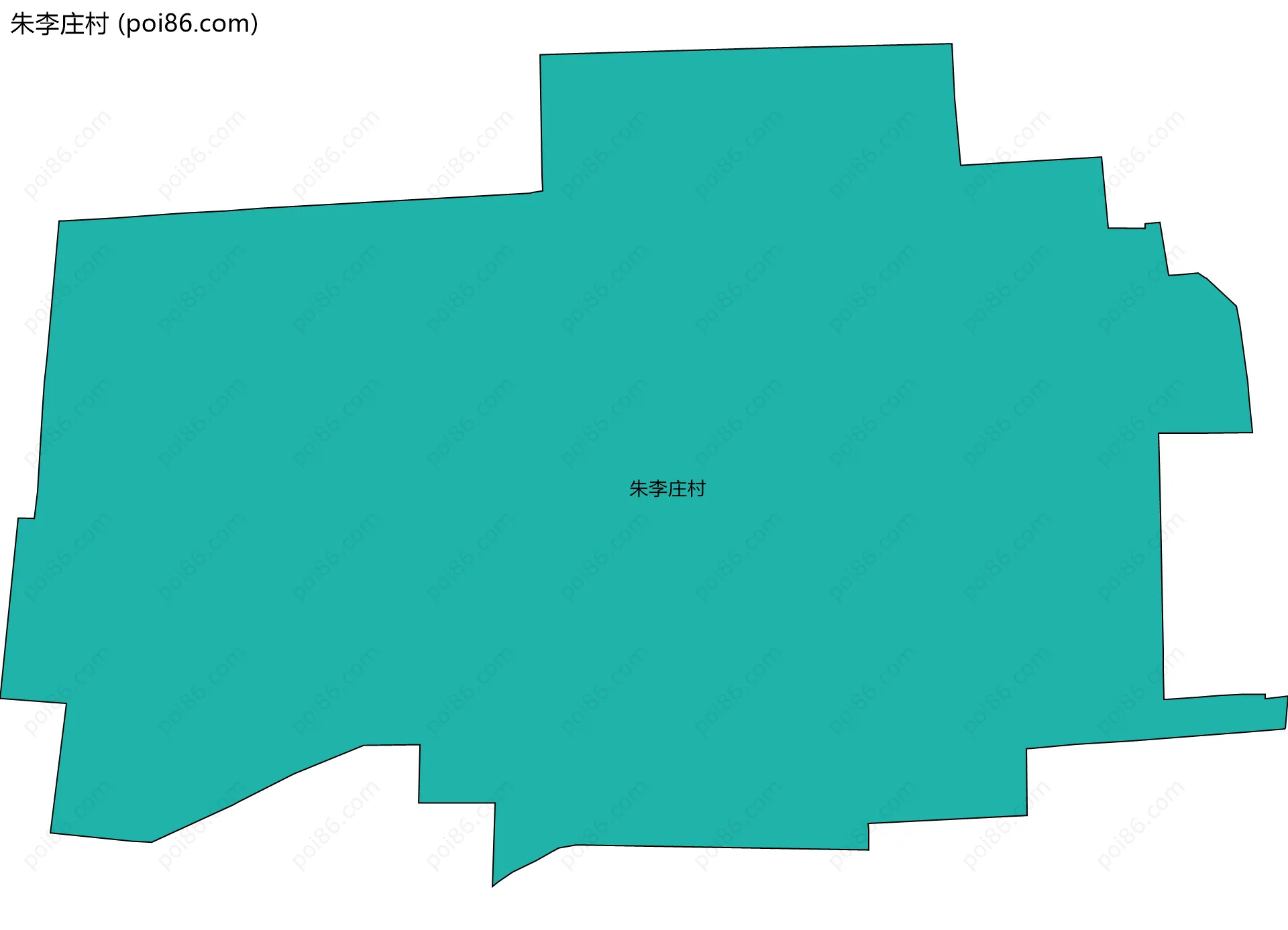 朱李庄村边界地图