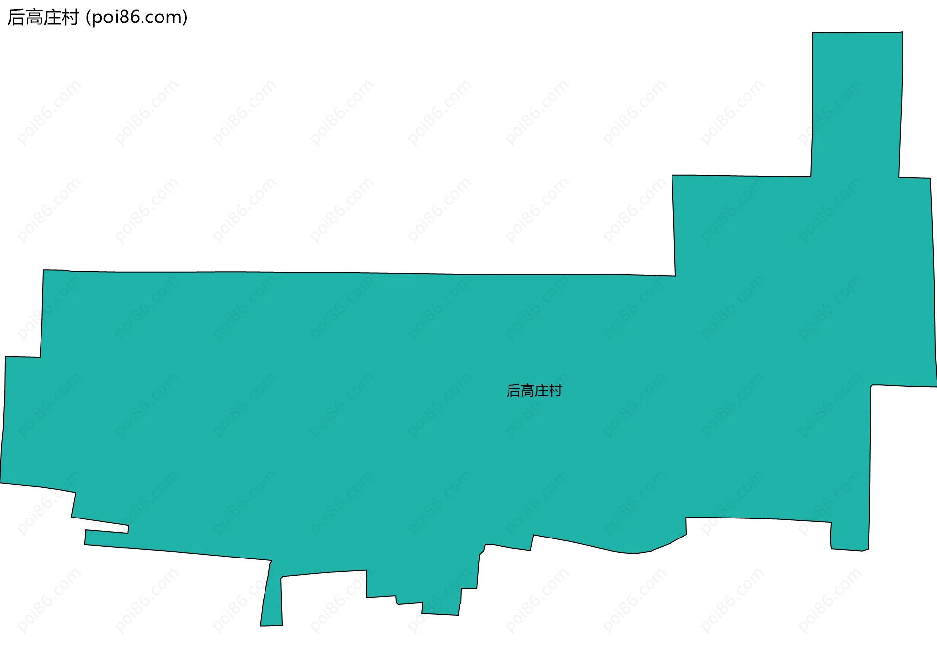 后高庄村边界地图