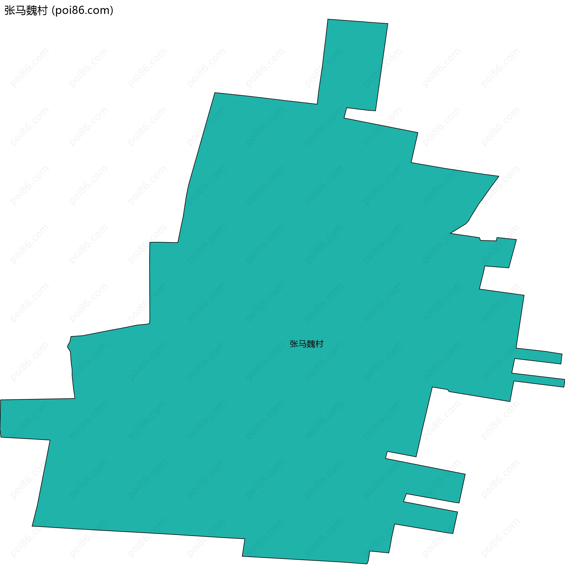 张马魏村边界地图