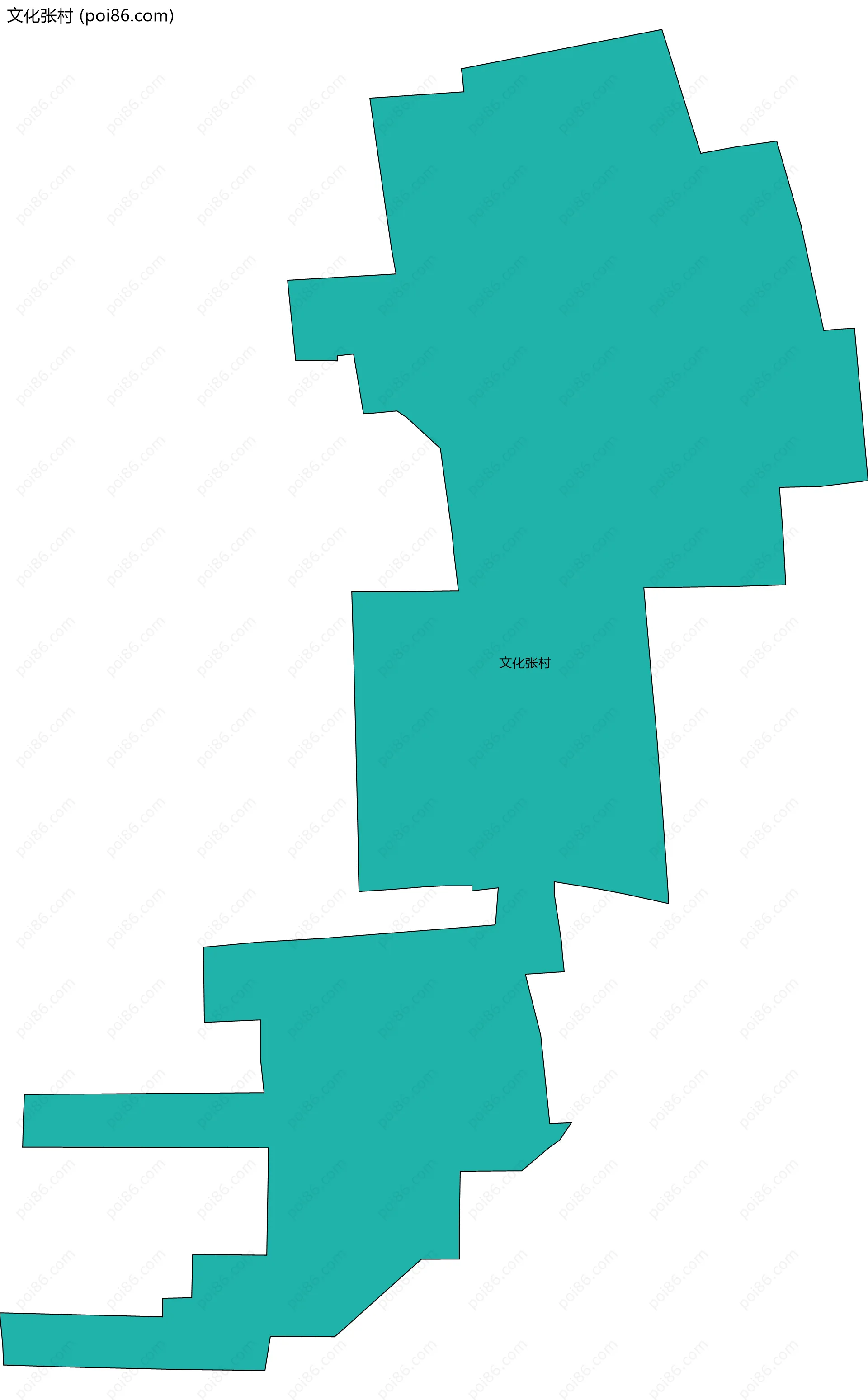 文化张村边界地图