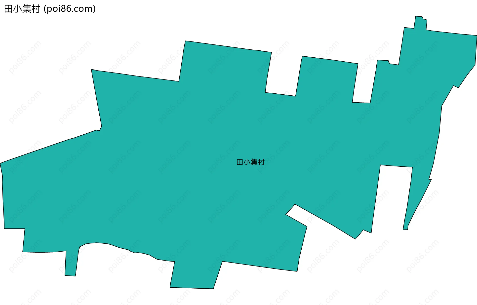 田小集村边界地图