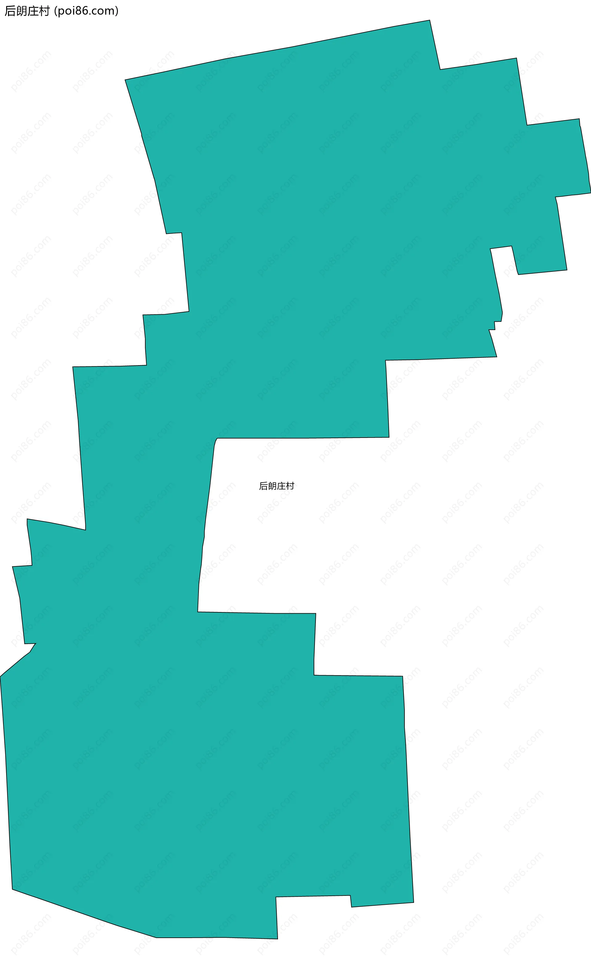 后朗庄村边界地图