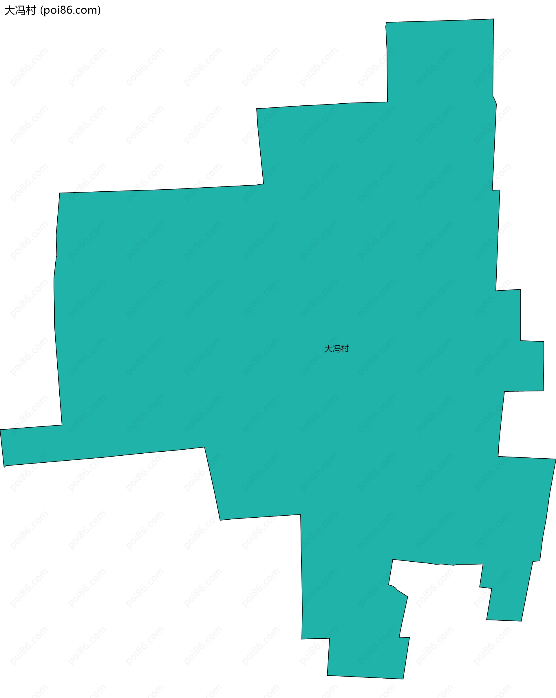 大冯村边界地图