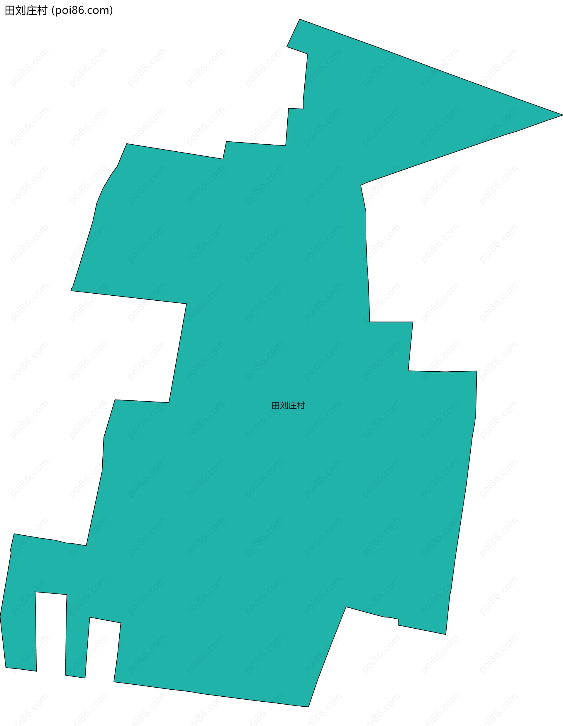 田刘庄村边界地图