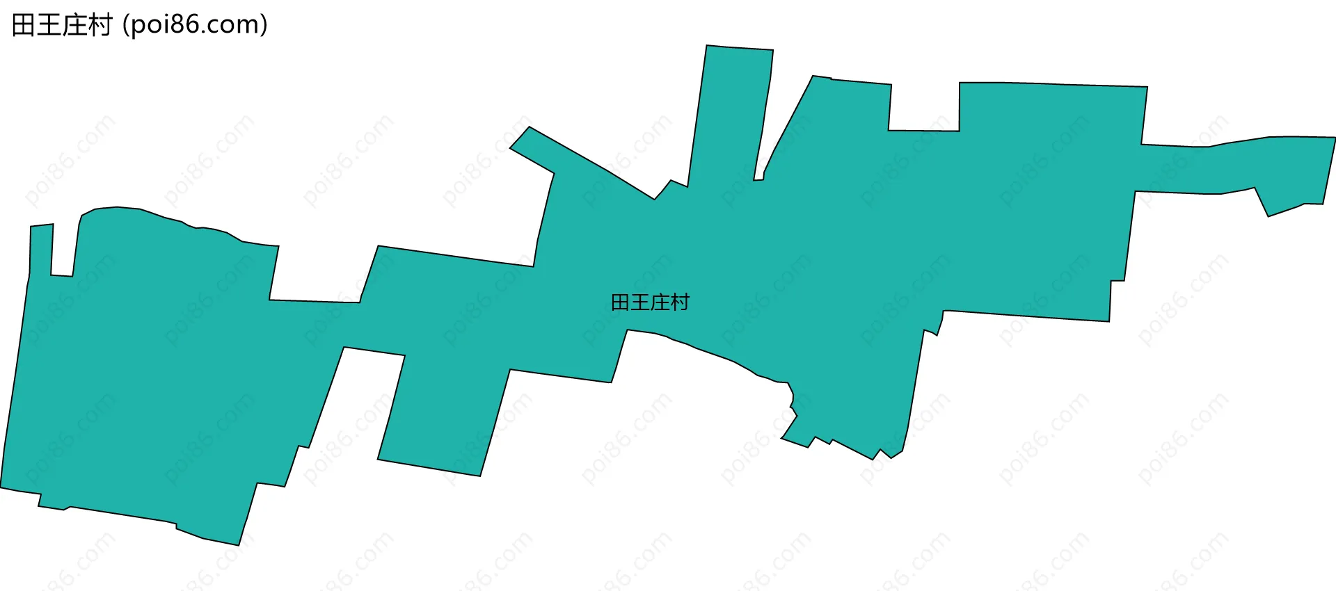 田王庄村边界地图