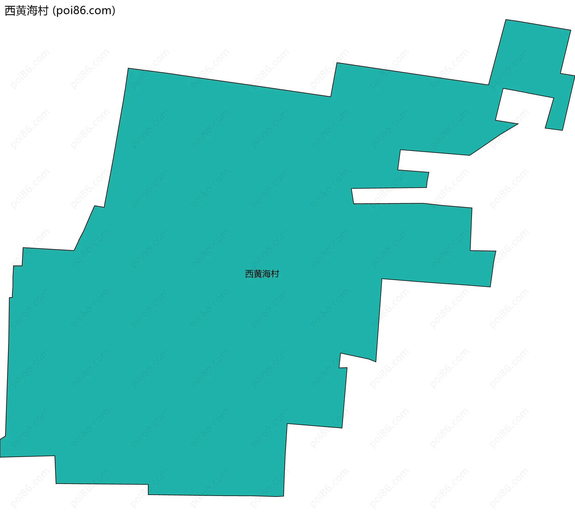 西黄海村边界地图