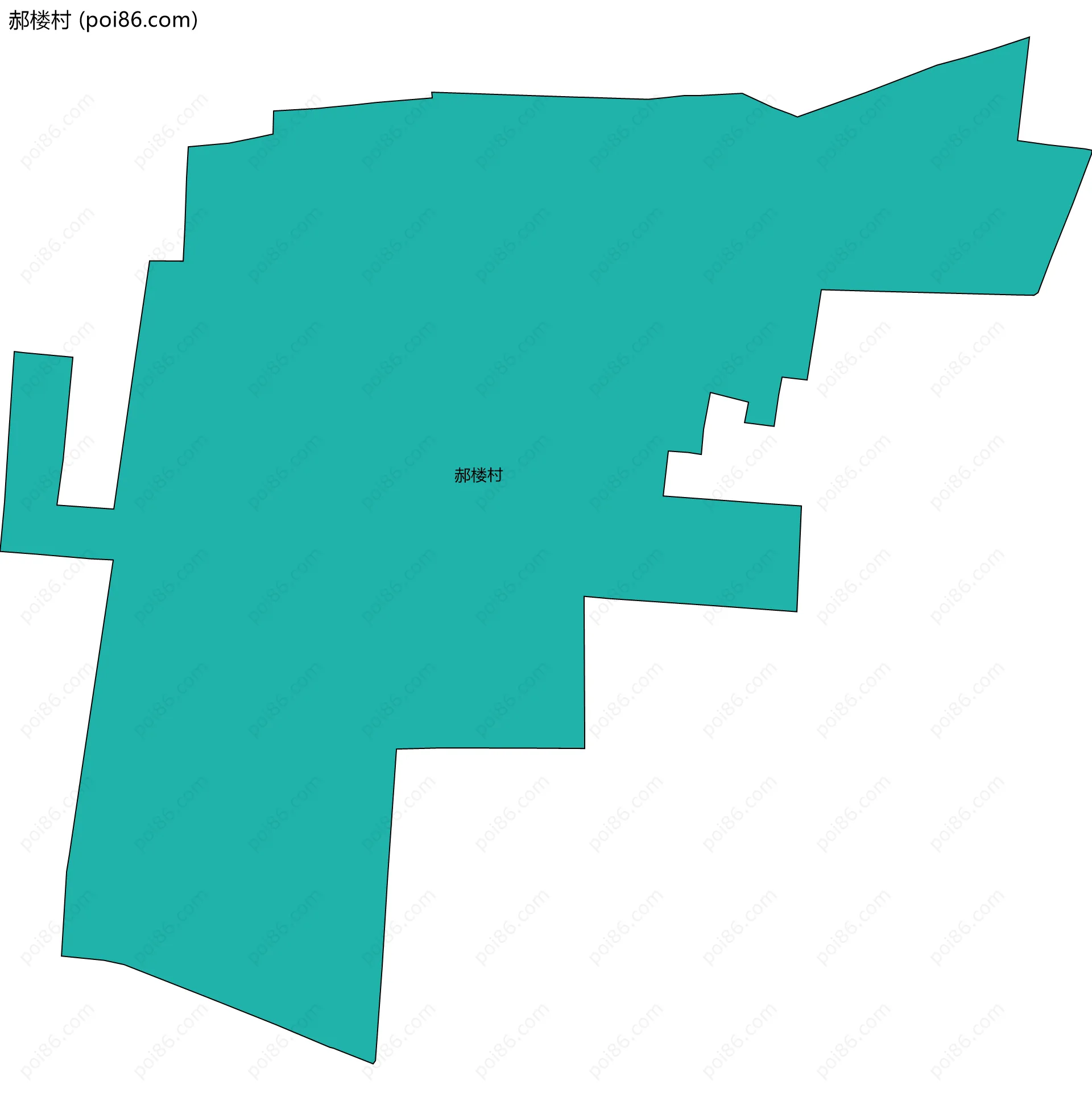 郝楼村边界地图