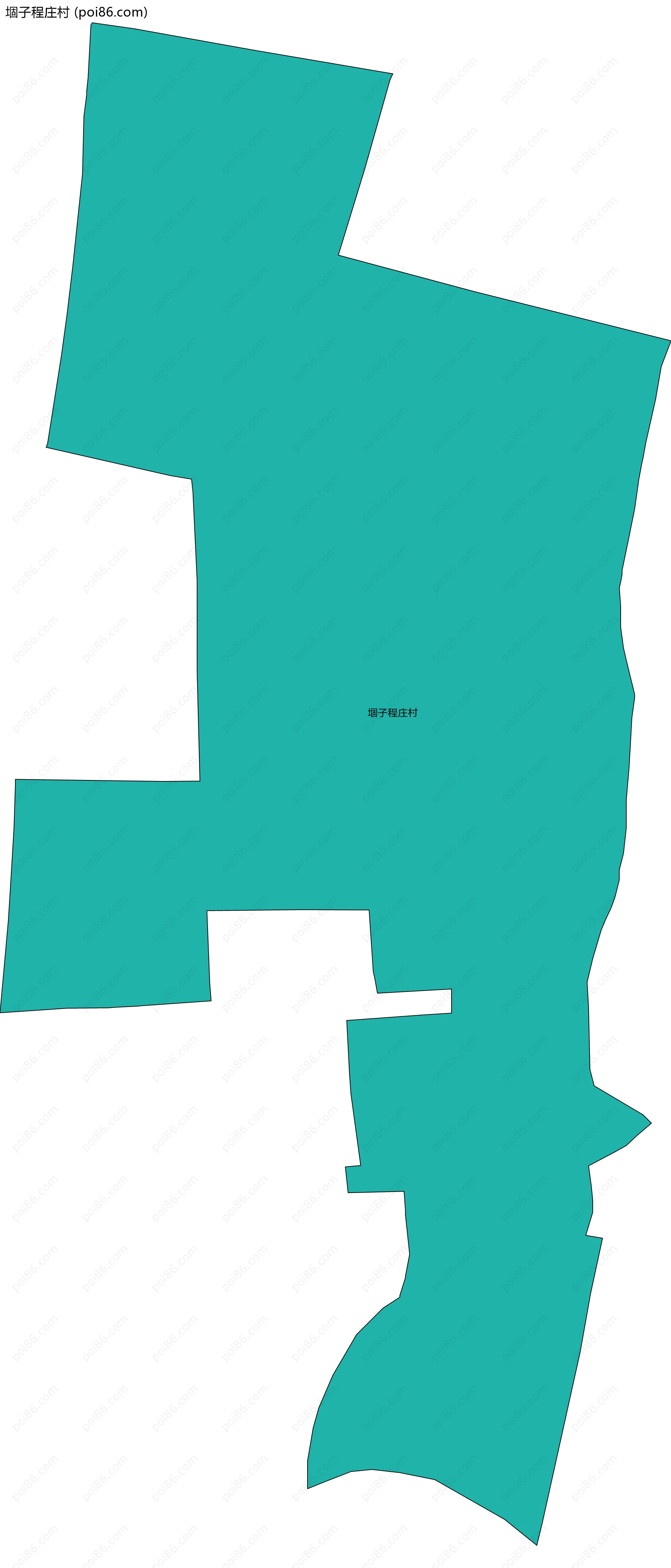 堌子程庄村边界地图