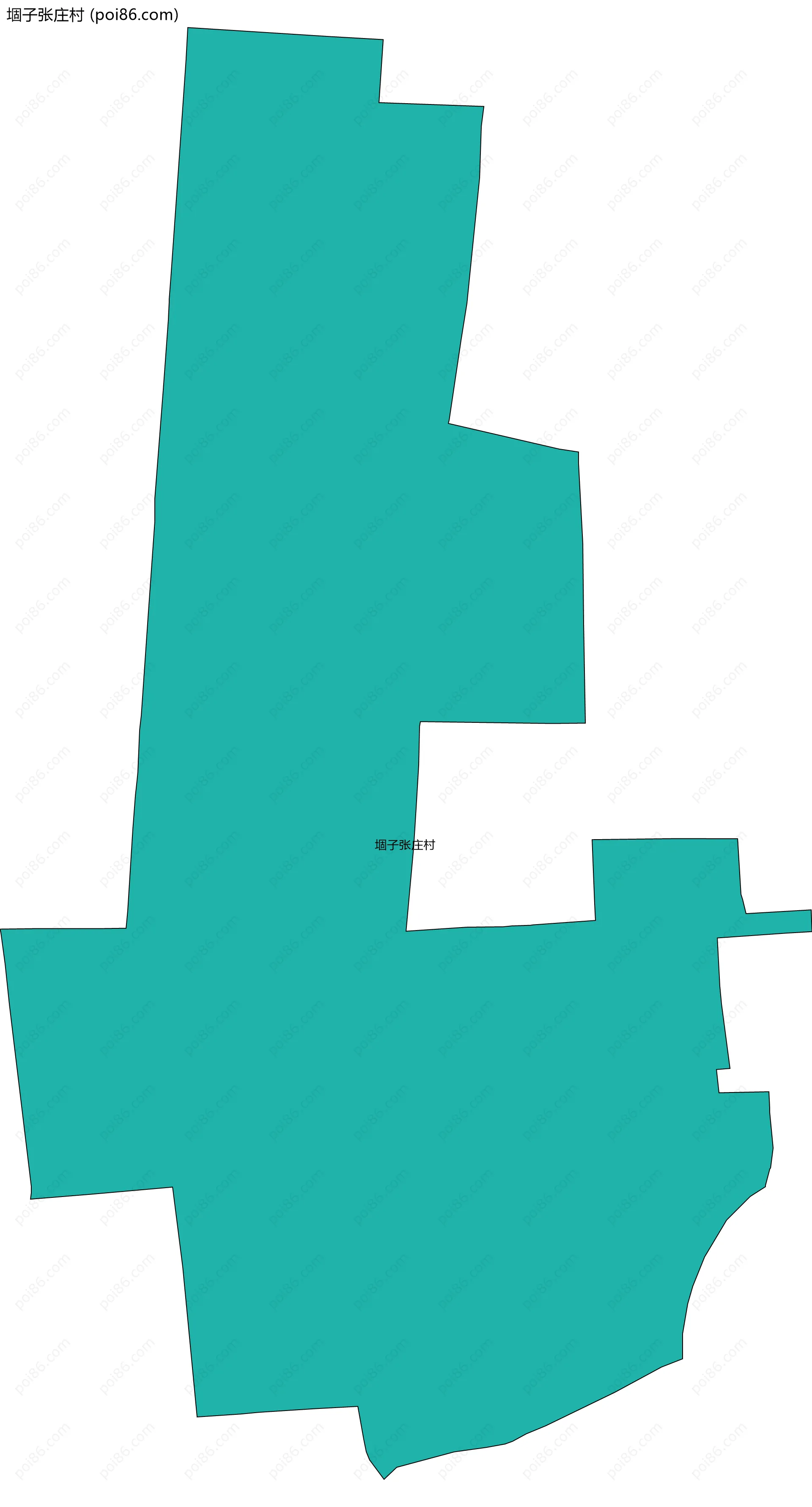 堌子张庄村边界地图