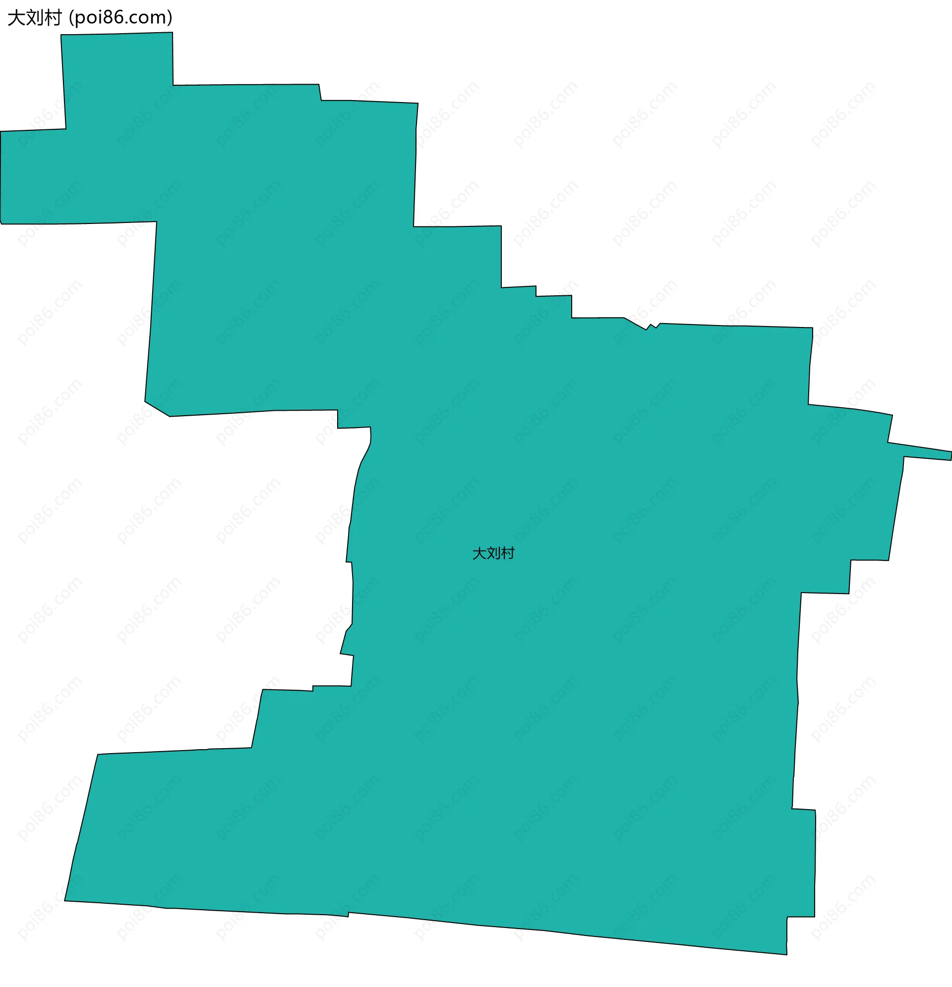 大刘村边界地图