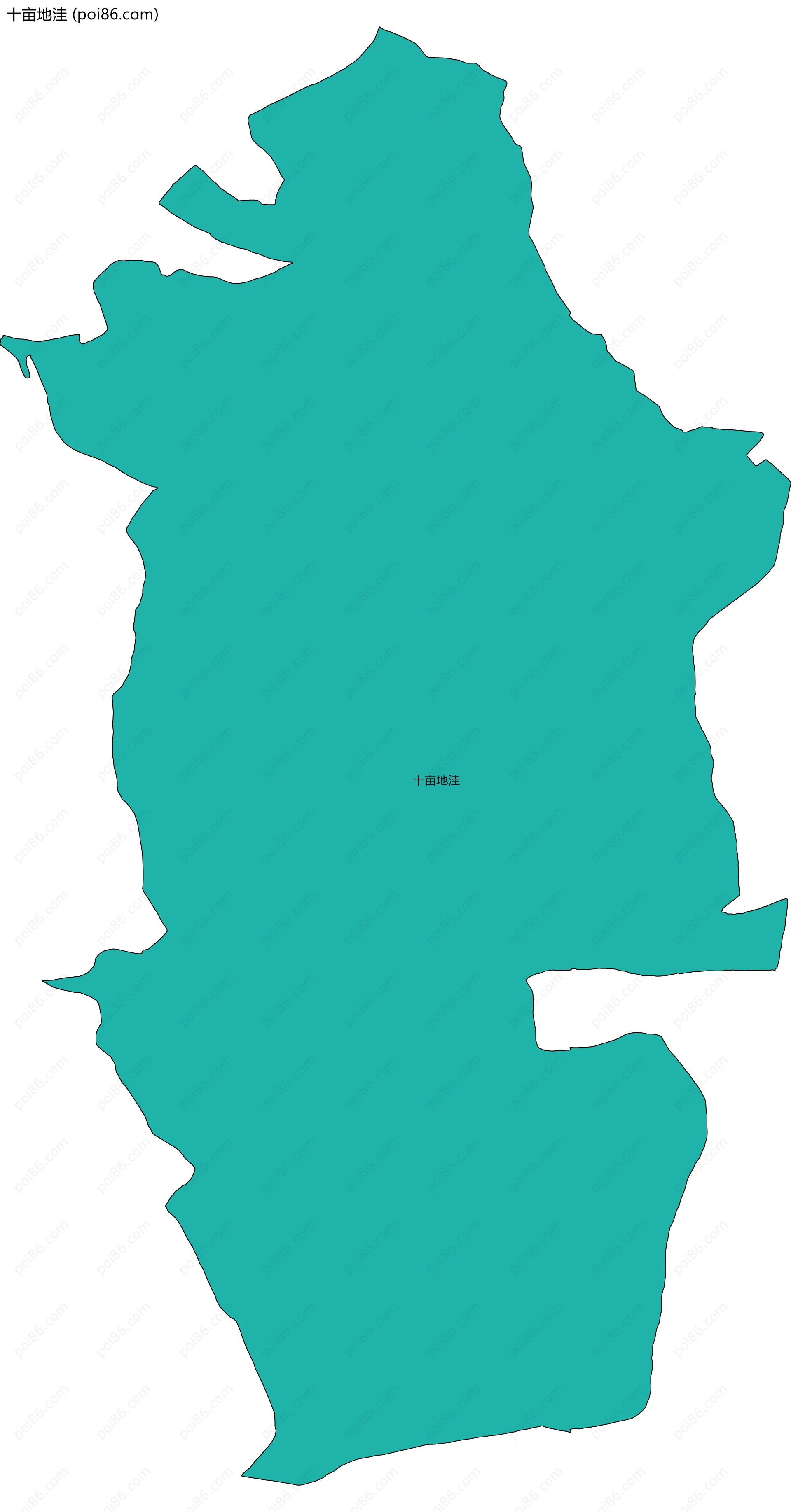 十亩地洼边界地图