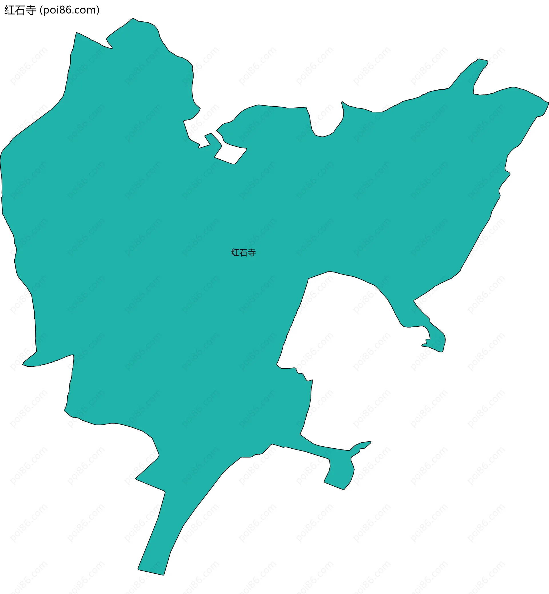 红石寺边界地图