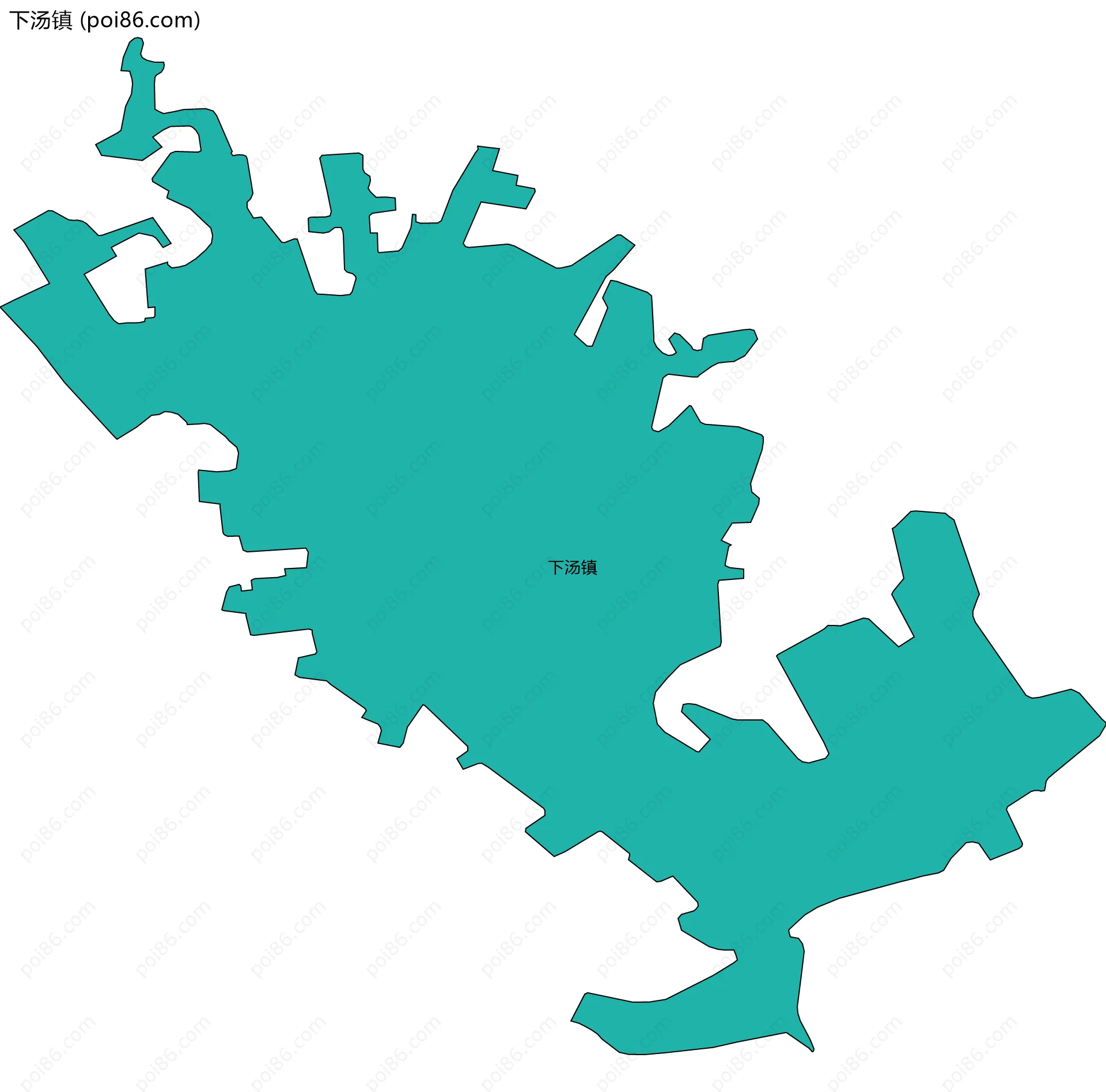 下汤镇边界地图
