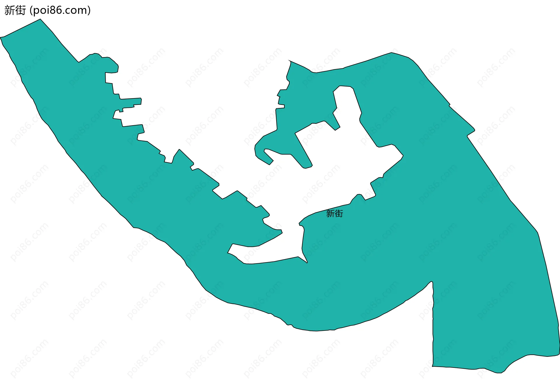 新街边界地图