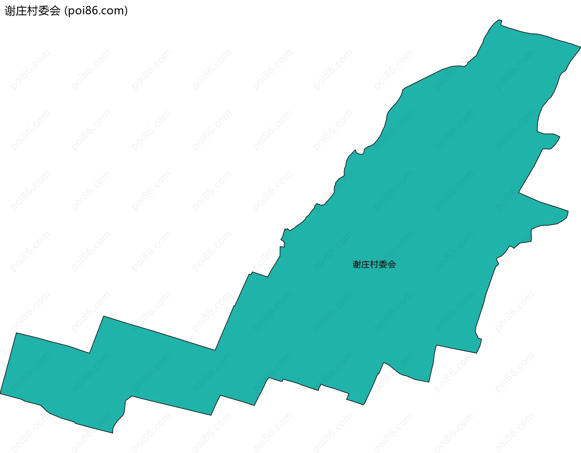 谢庄村委会边界地图