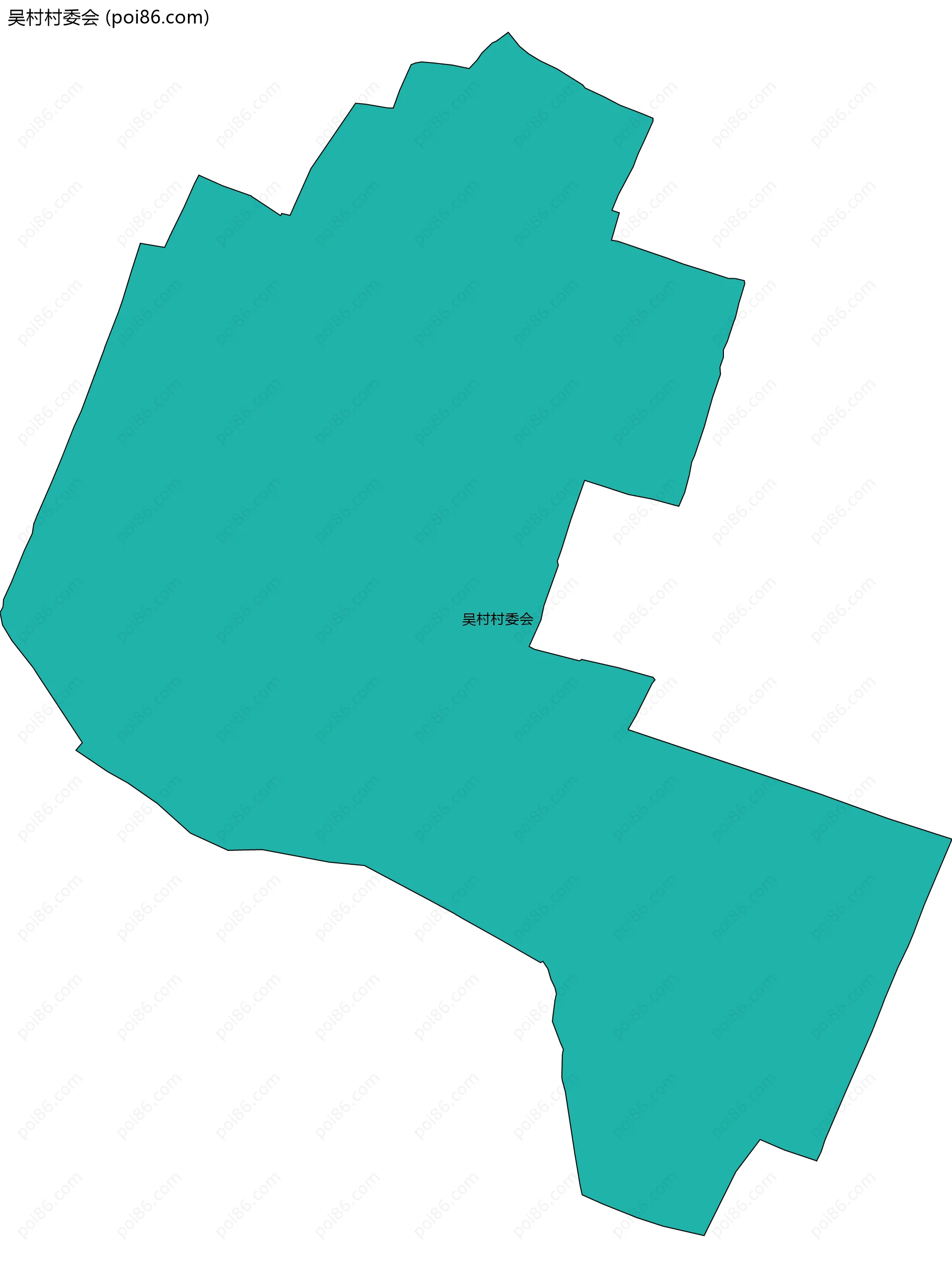 吴村村委会边界地图