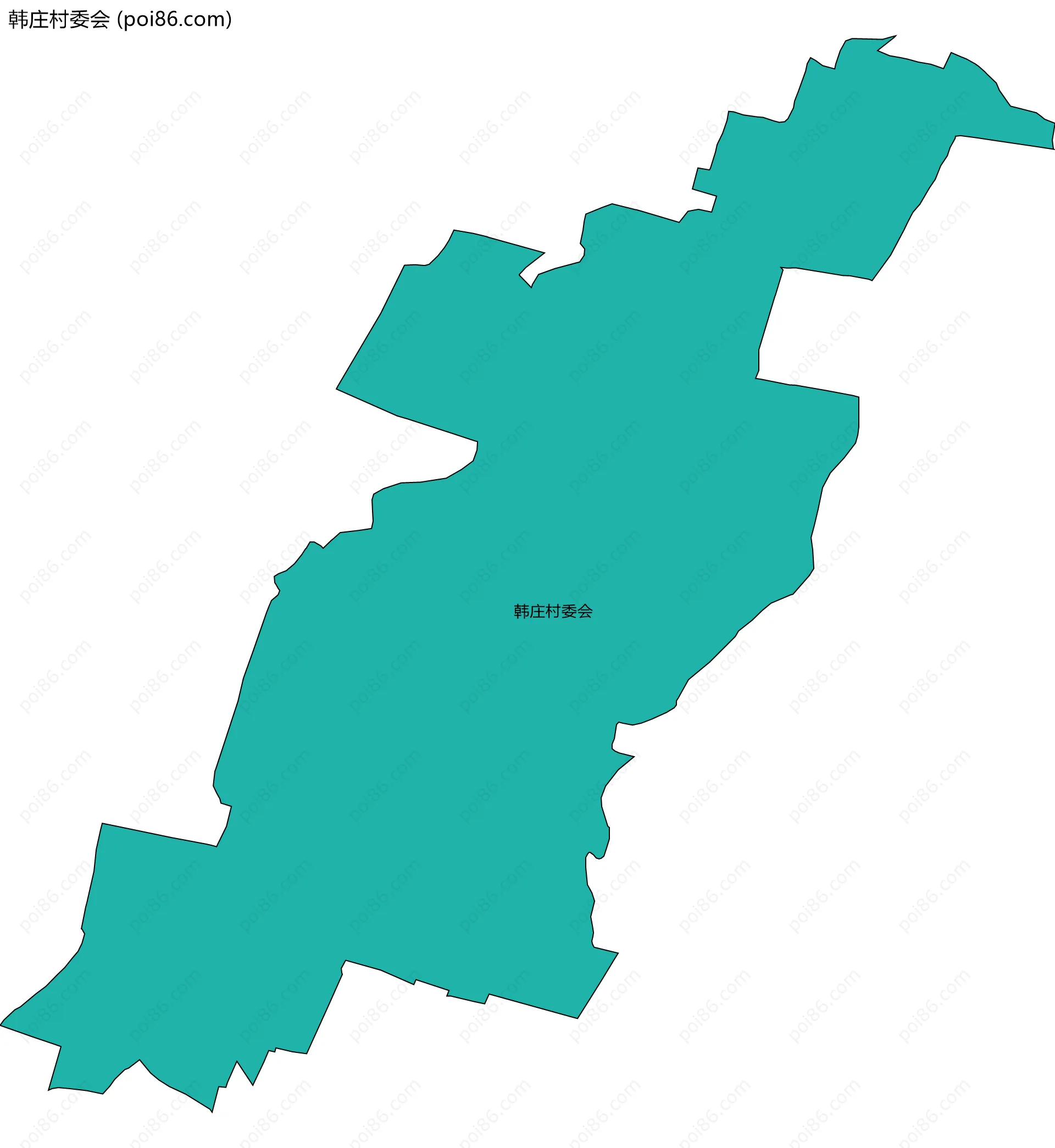 韩庄村委会边界地图