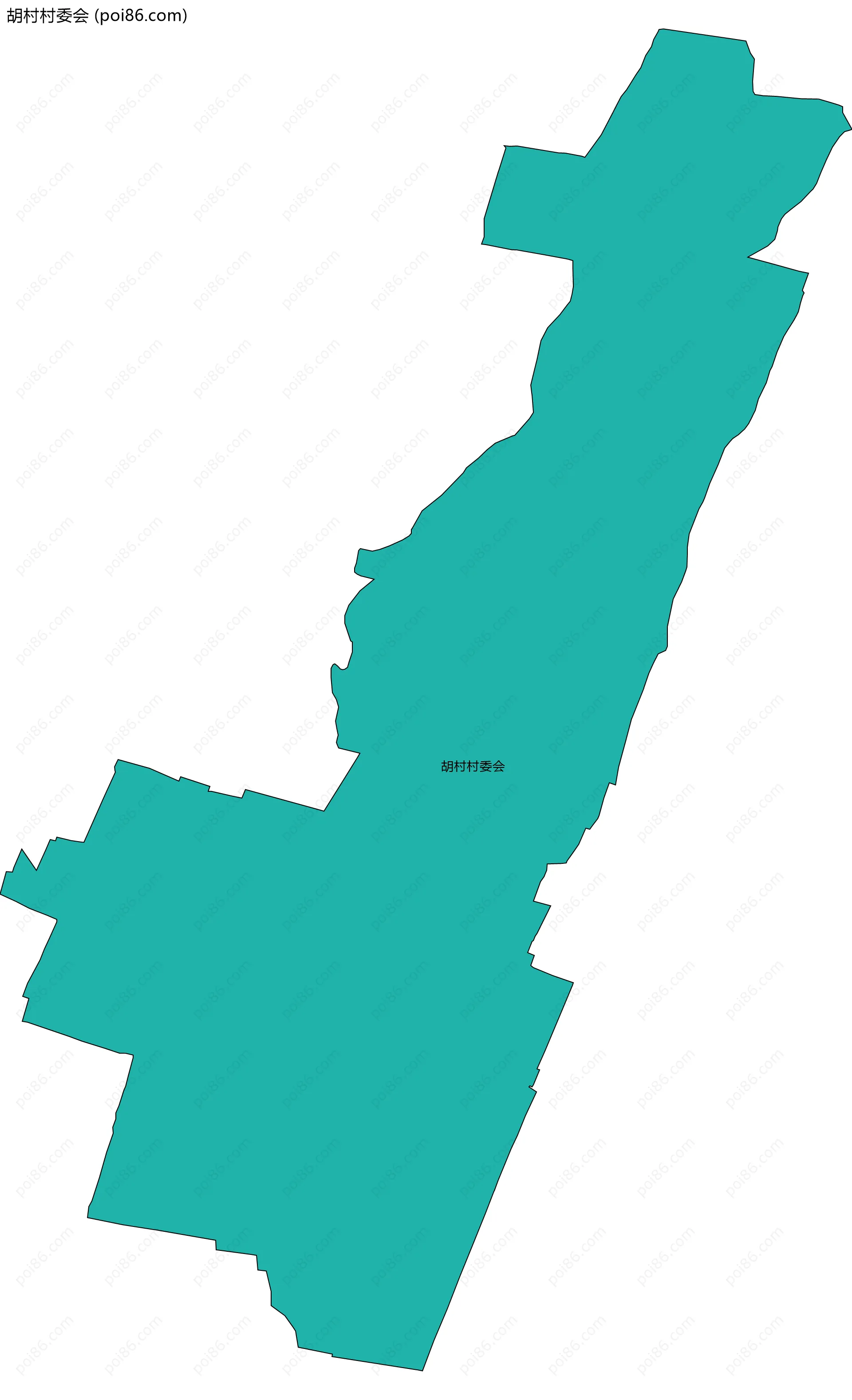 胡村村委会边界地图