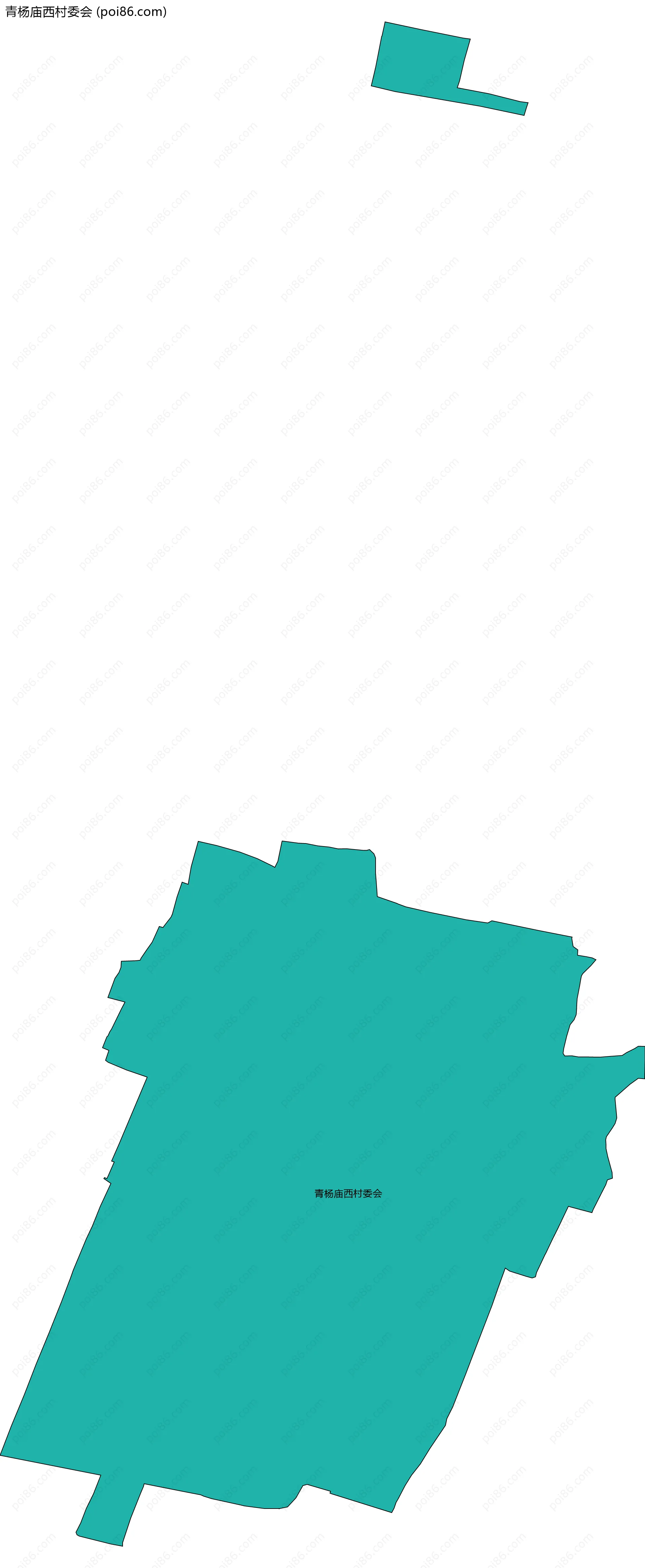 青杨庙西村委会边界地图