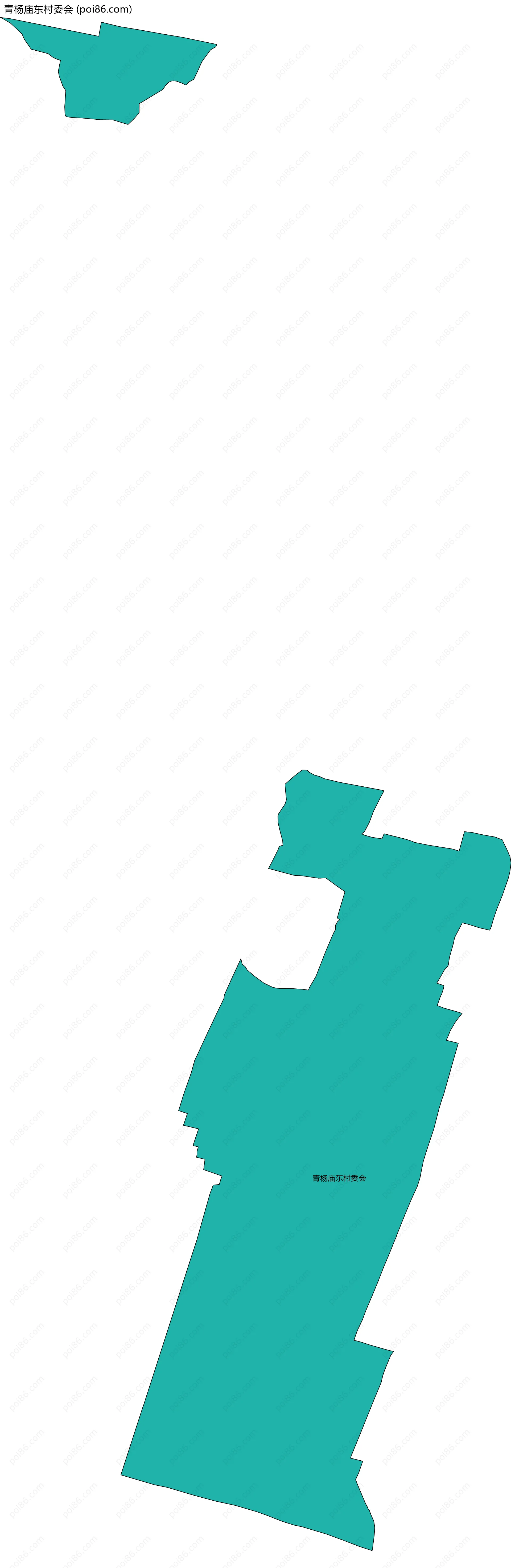 青杨庙东村委会边界地图