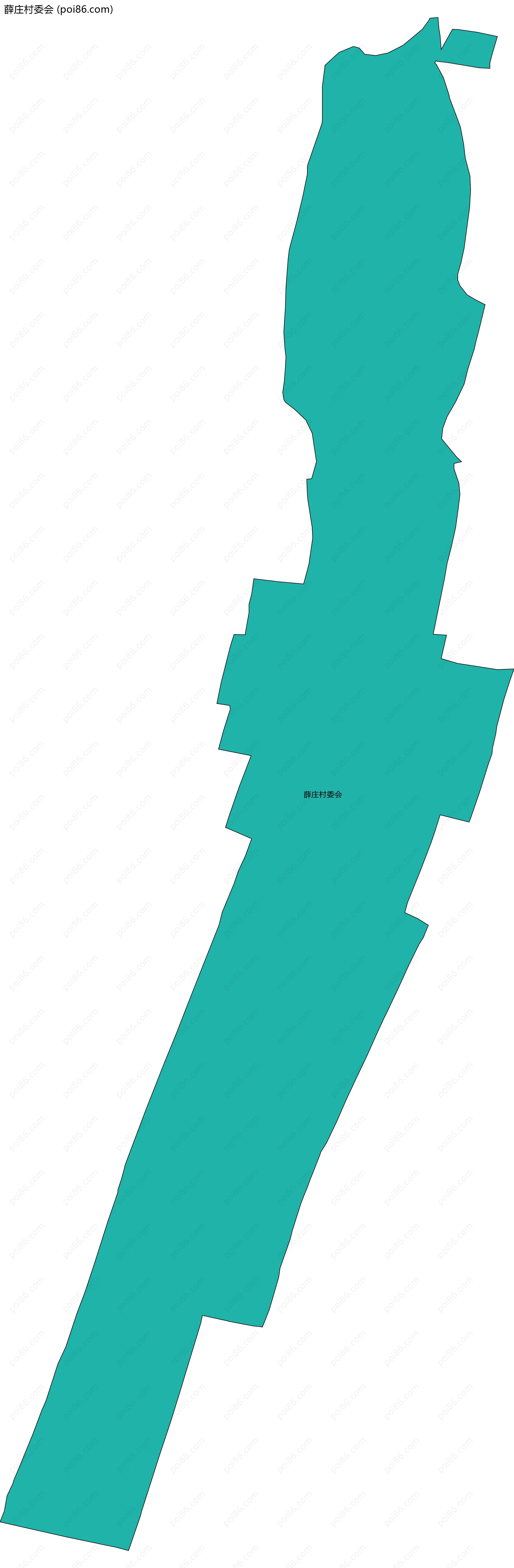 薛庄村委会边界地图