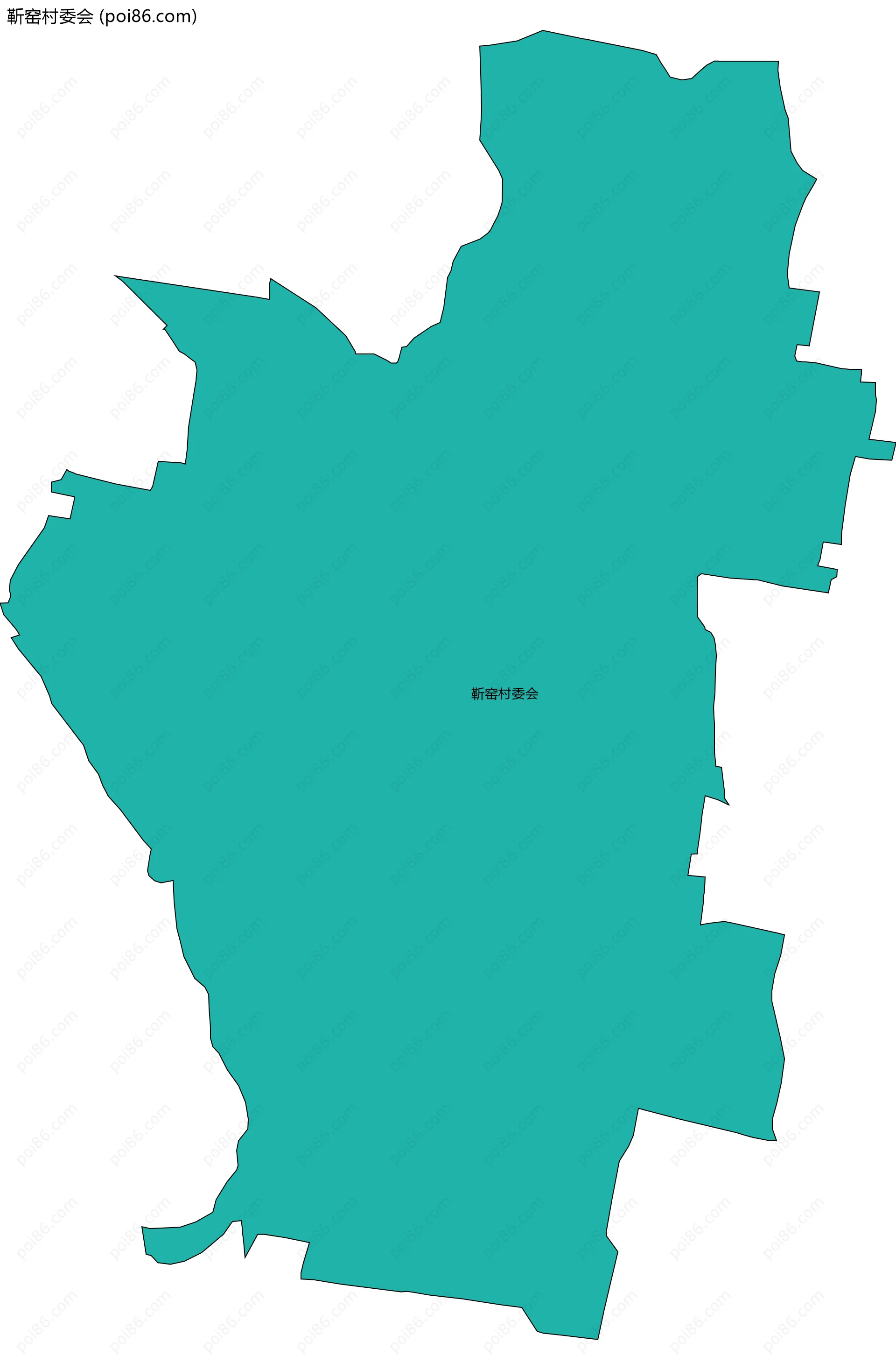 靳窑村委会边界地图