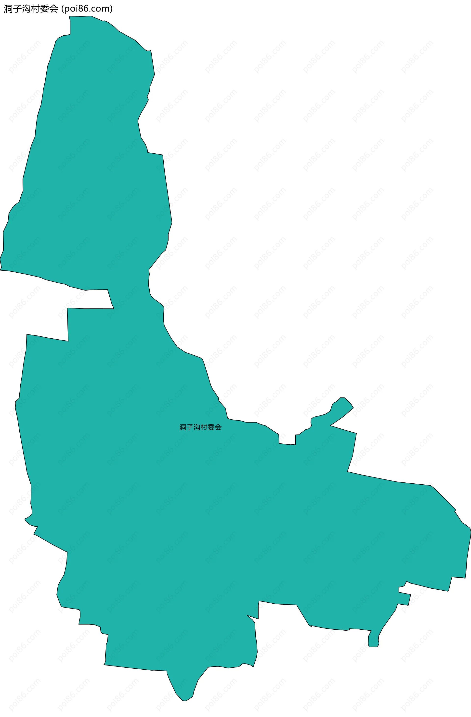 洞子沟村委会边界地图
