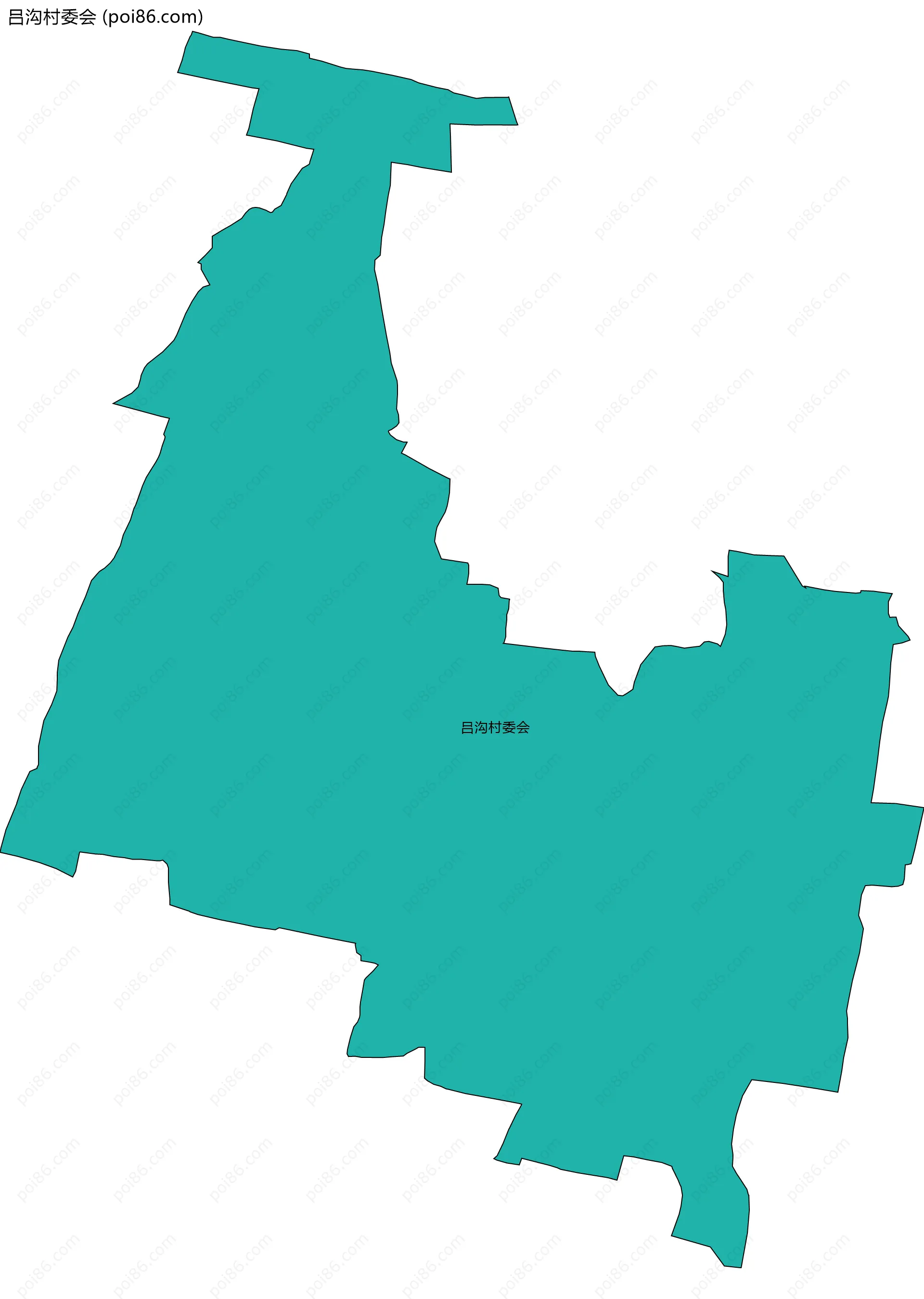 吕沟村委会边界地图