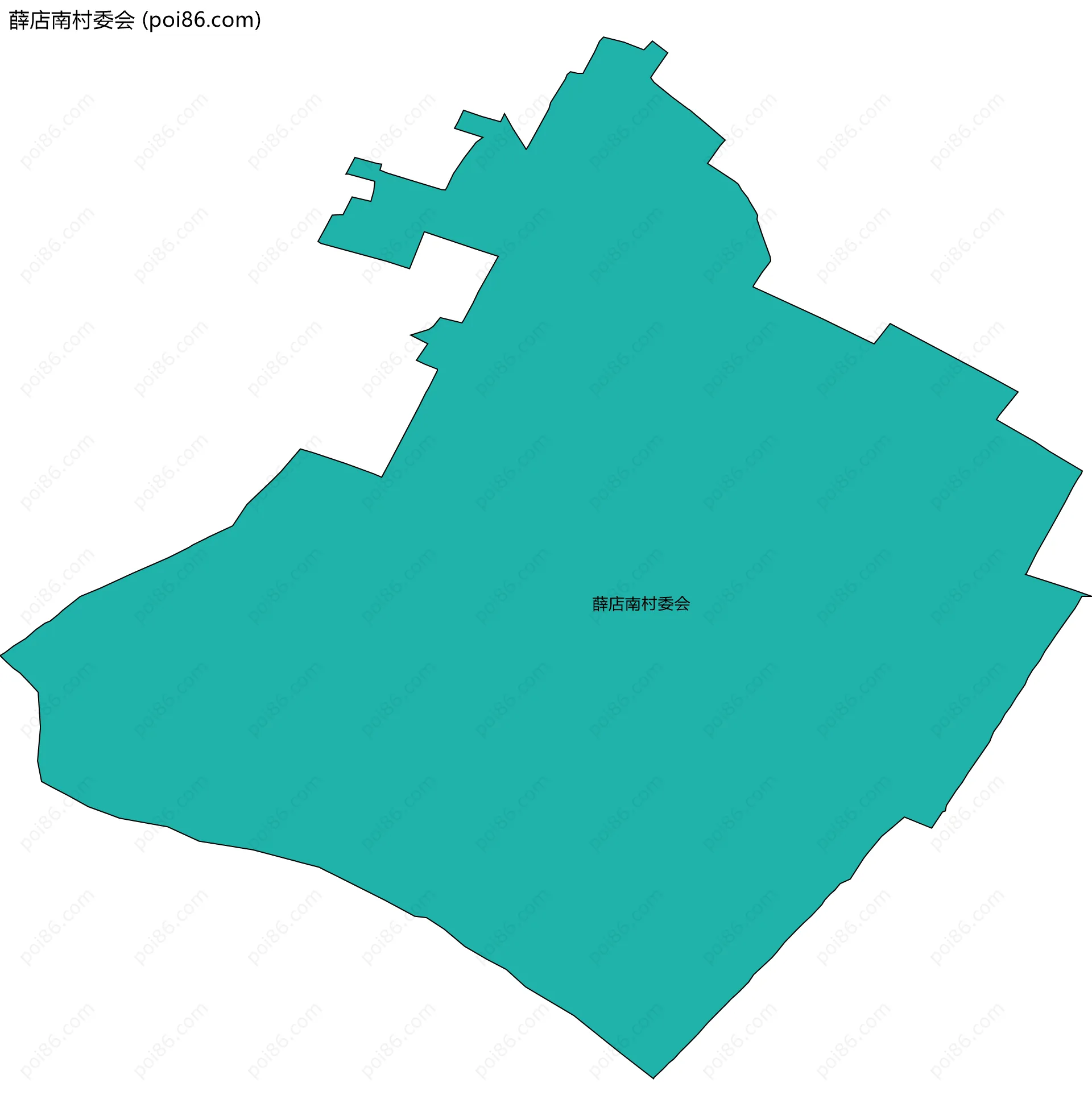 薛店南村委会边界地图