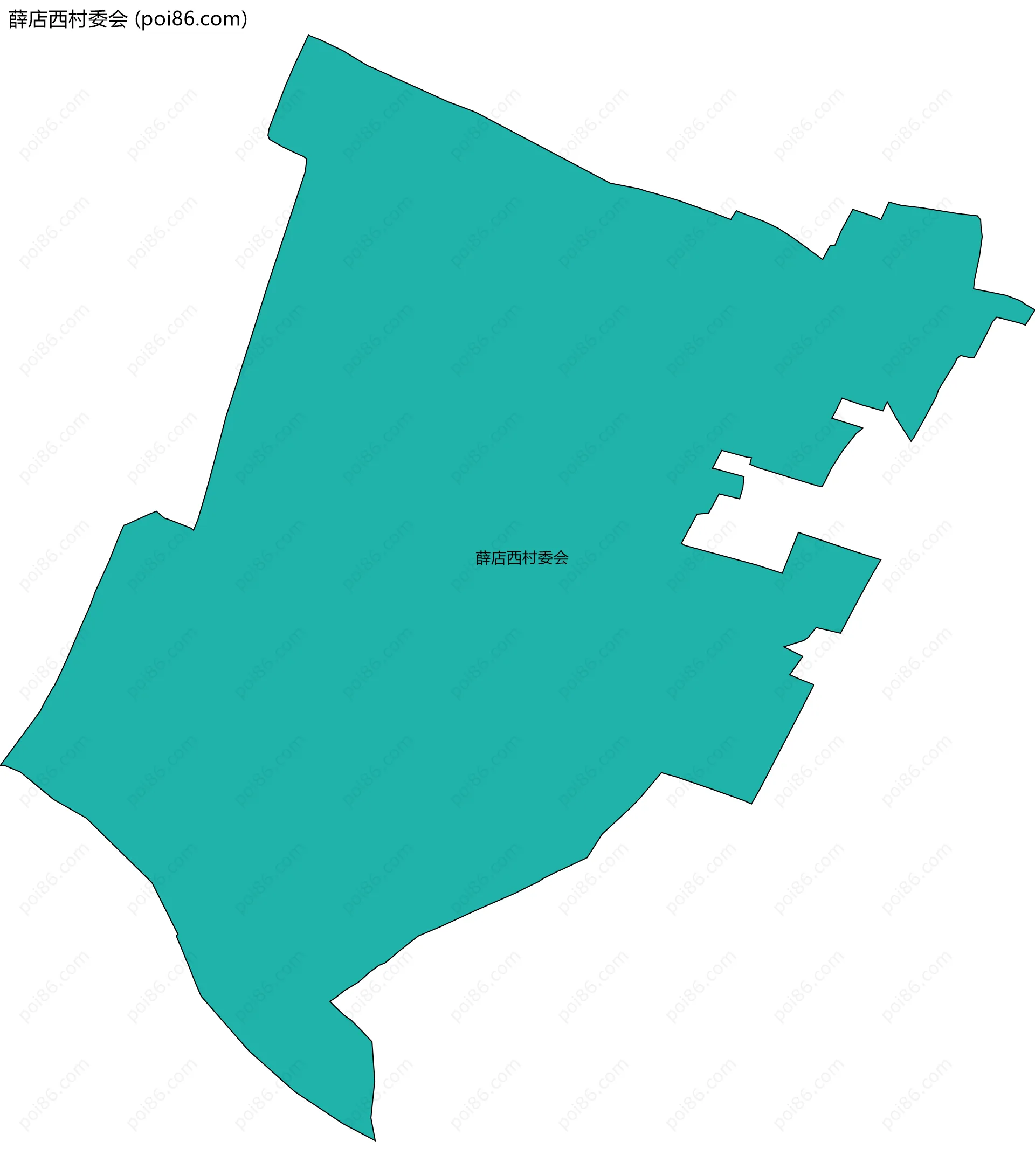 薛店西村委会边界地图