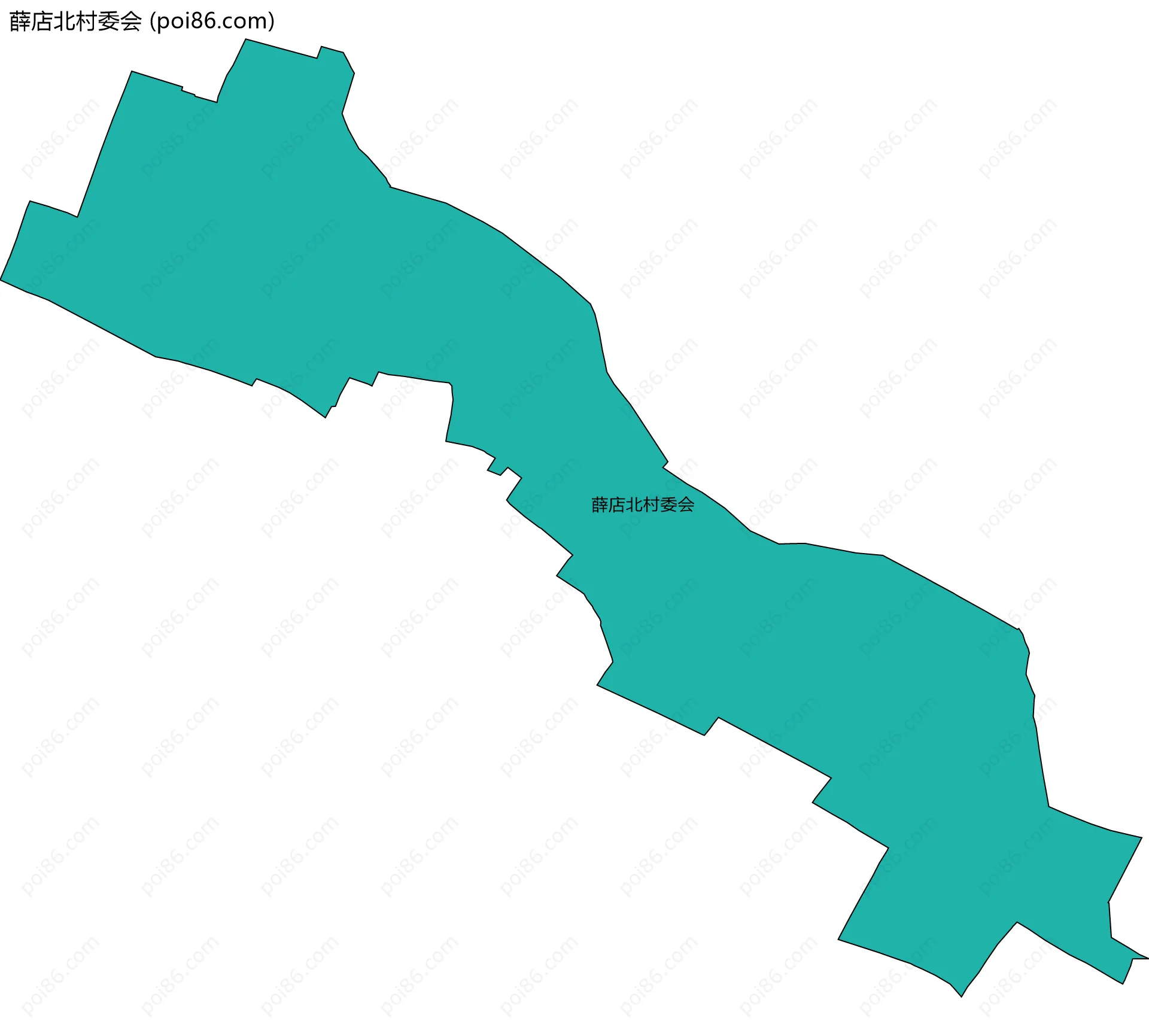 薛店北村委会边界地图