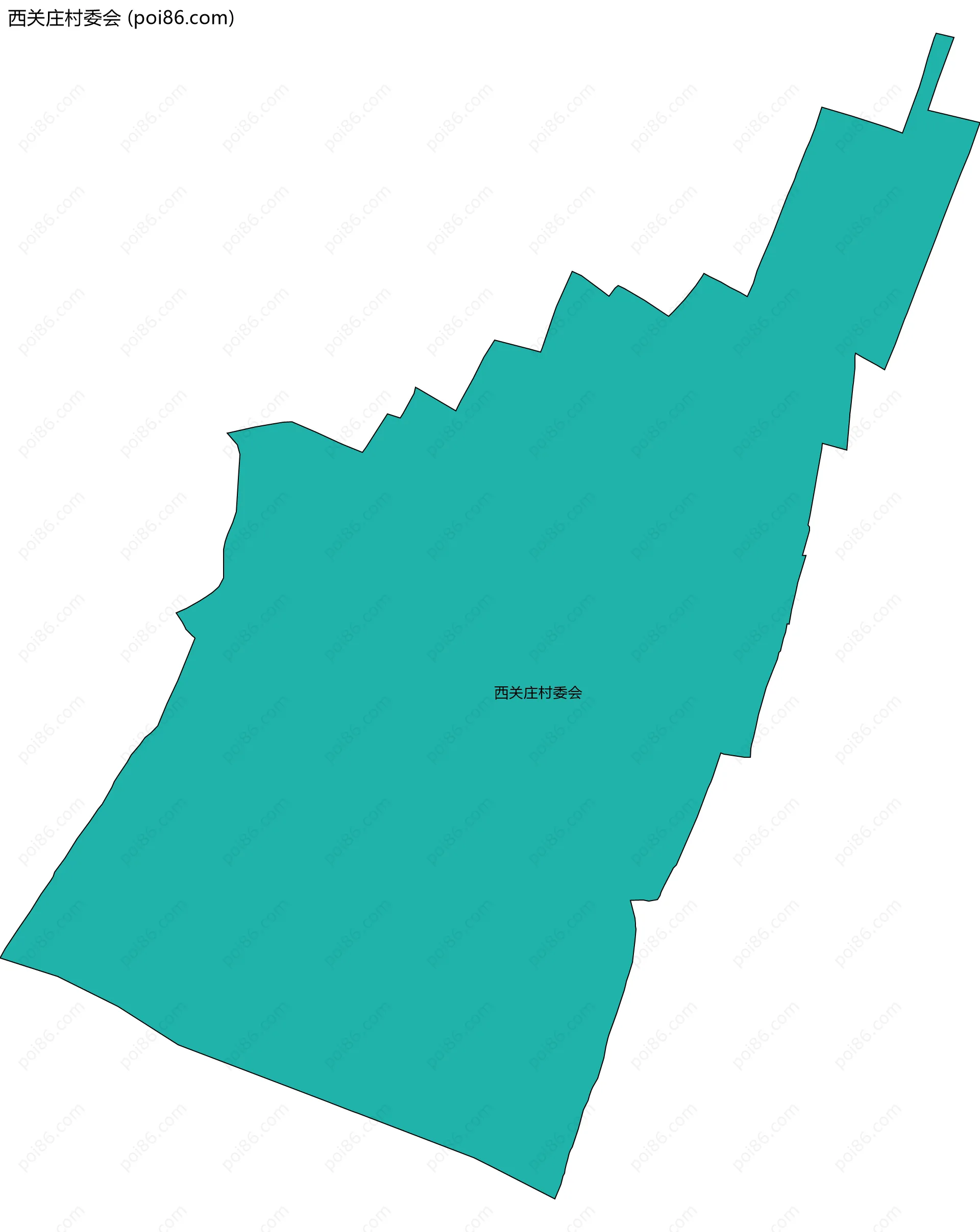 西关庄村委会边界地图