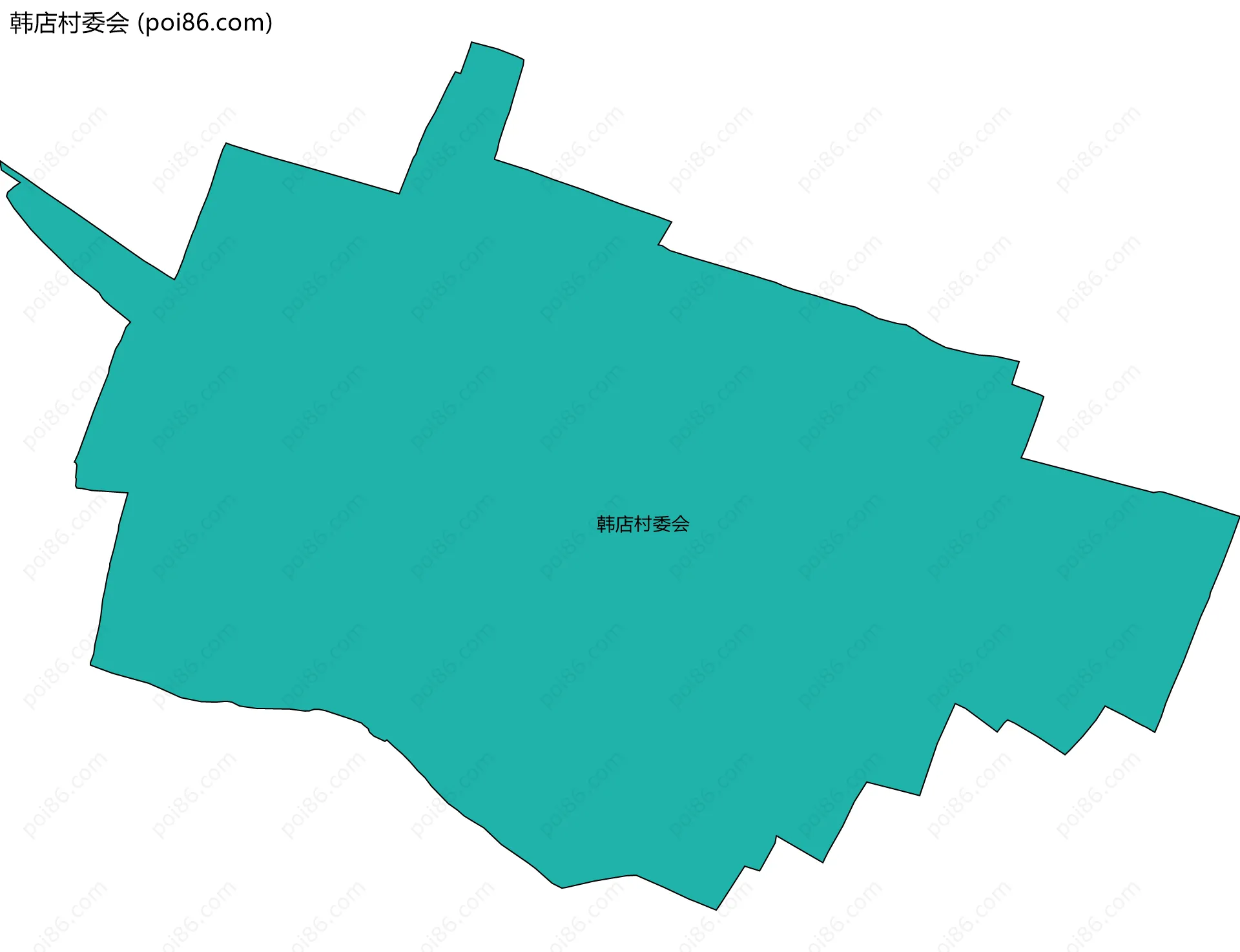 韩店村委会边界地图