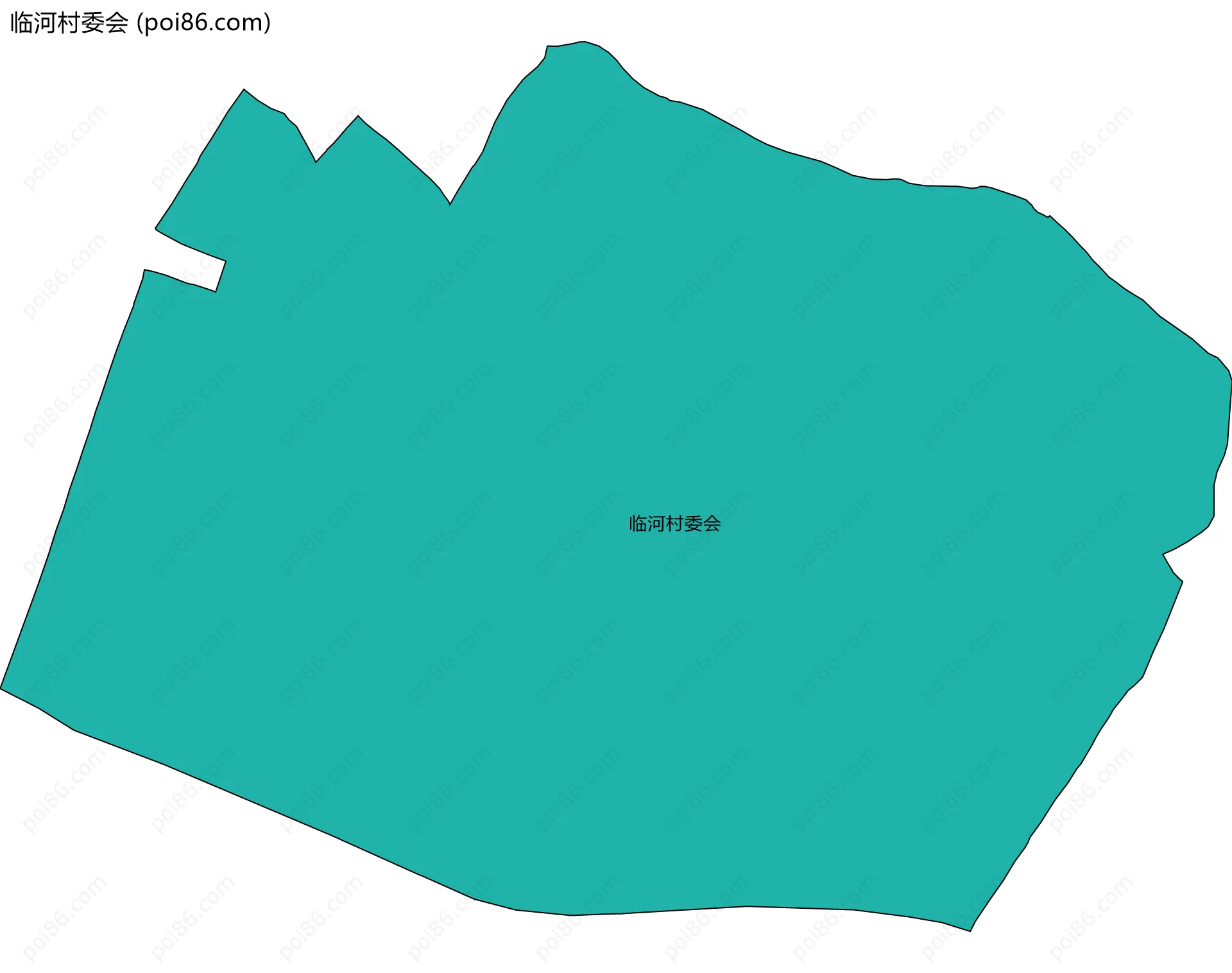 临河村委会边界地图