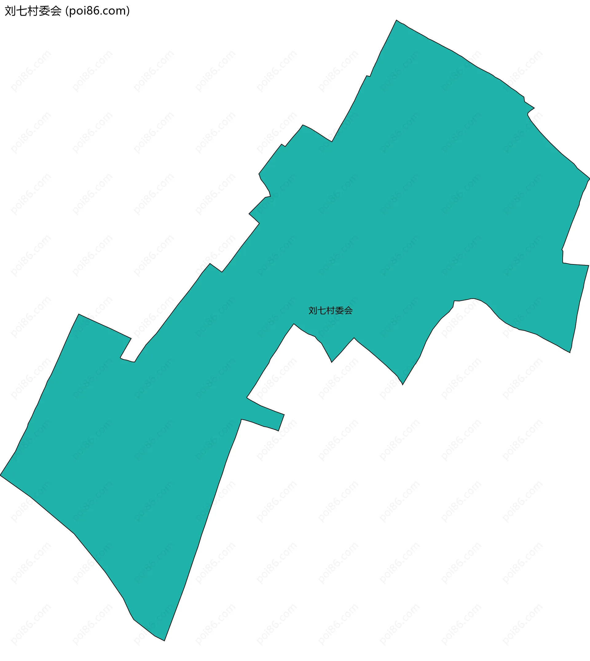 刘七村委会边界地图