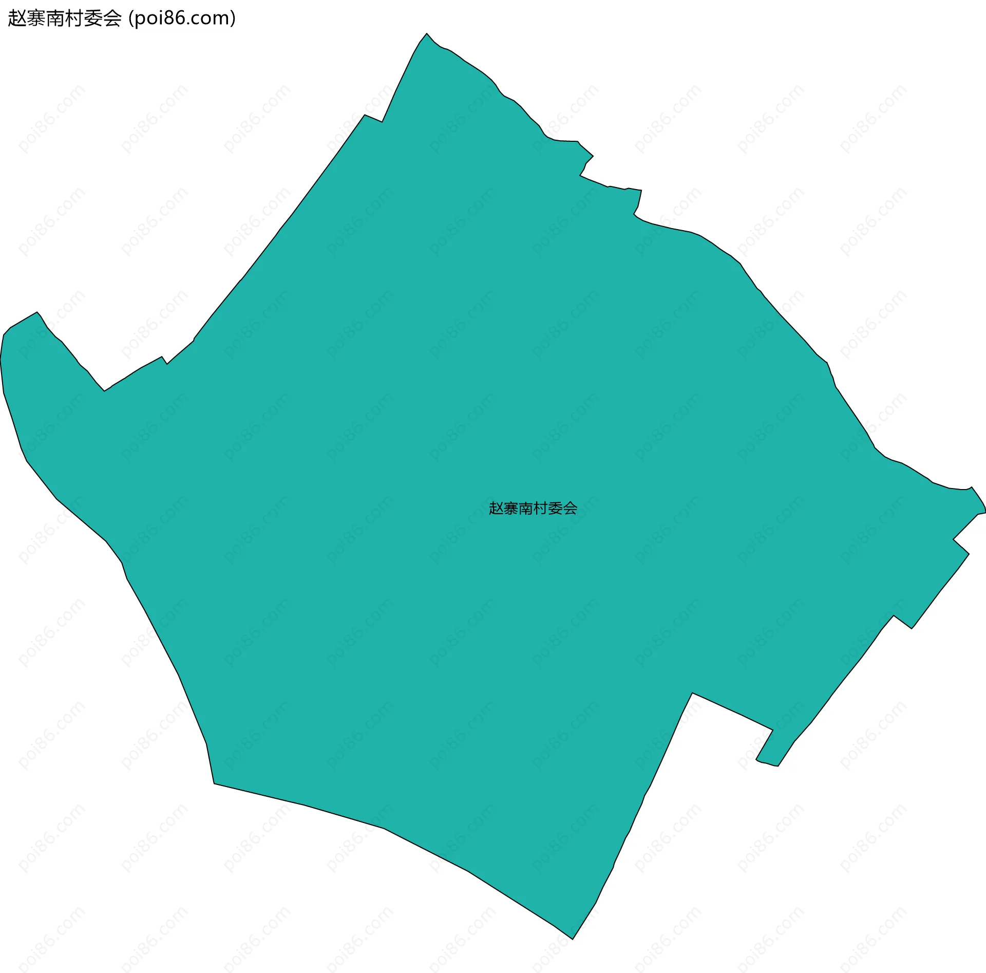 赵寨南村委会边界地图
