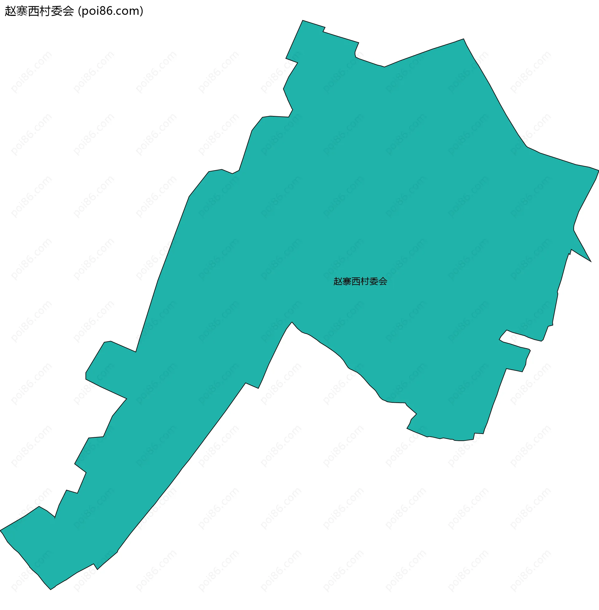赵寨西村委会边界地图