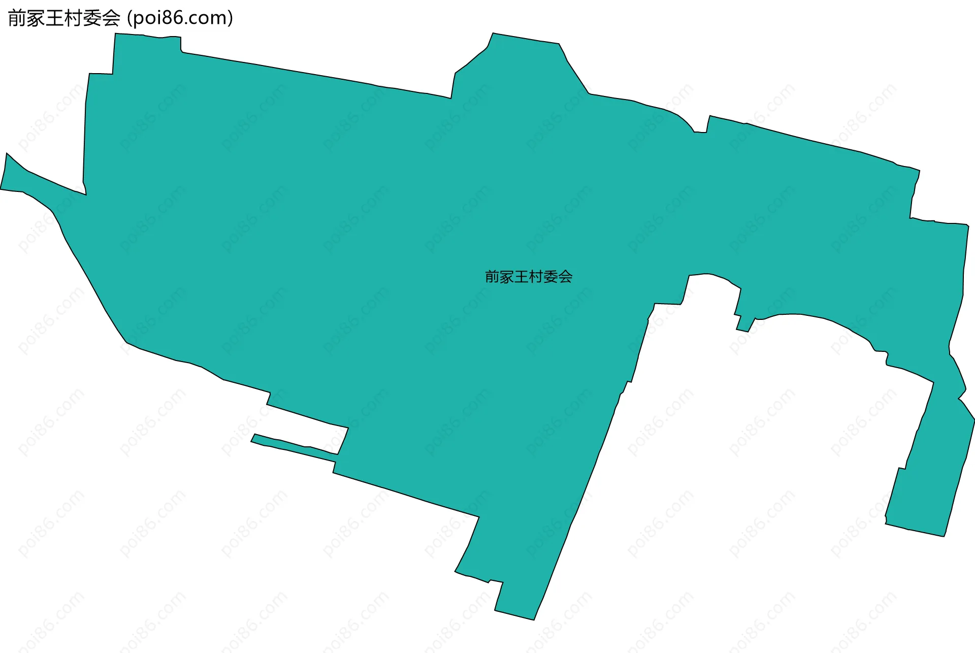 前冢王村委会边界地图