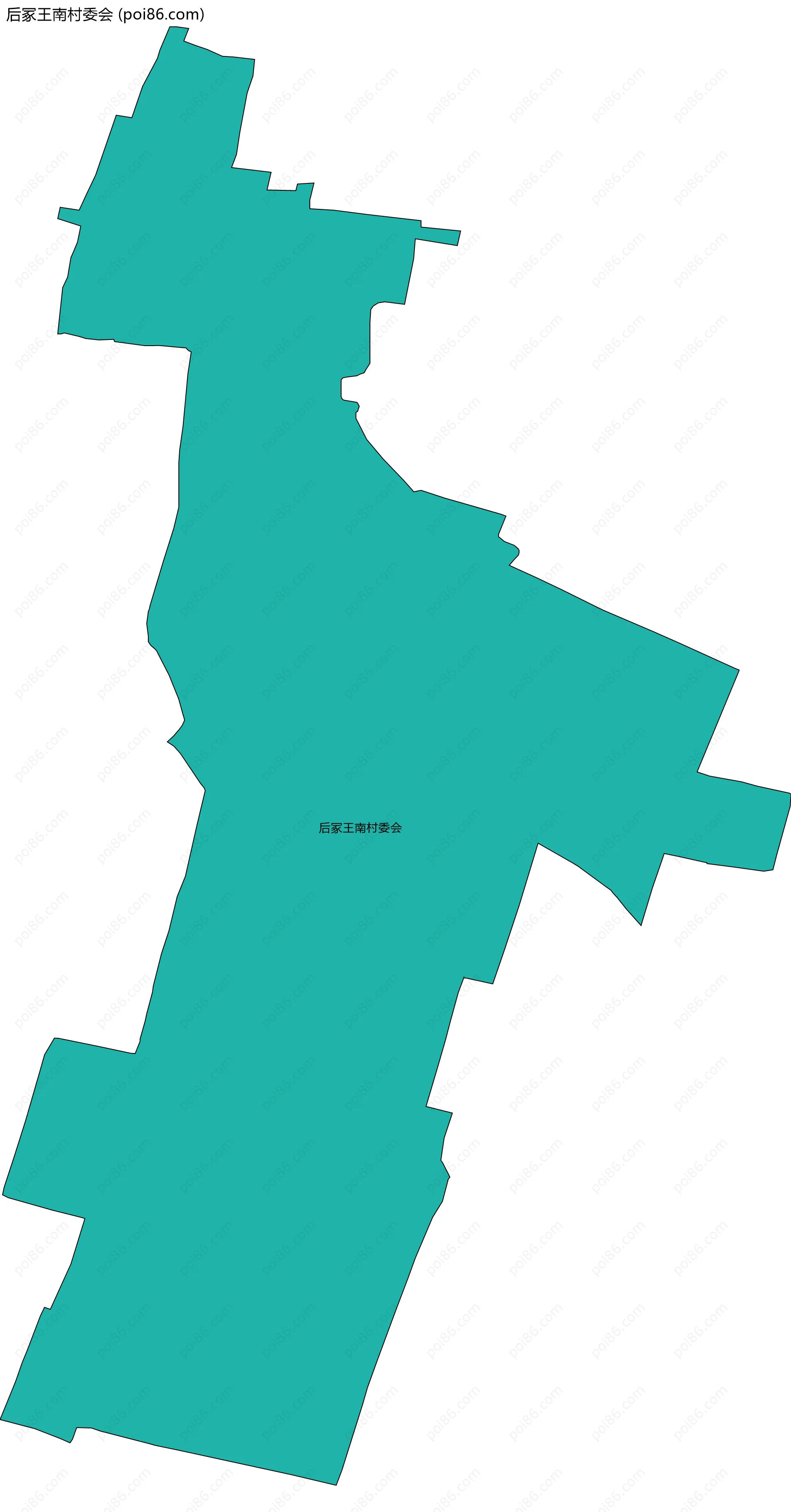 后冢王南村委会边界地图