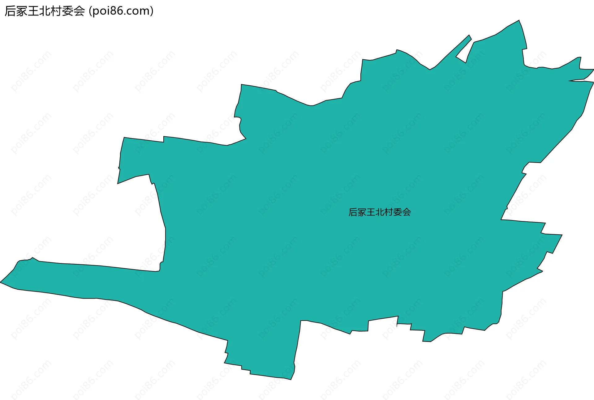 后冢王北村委会边界地图