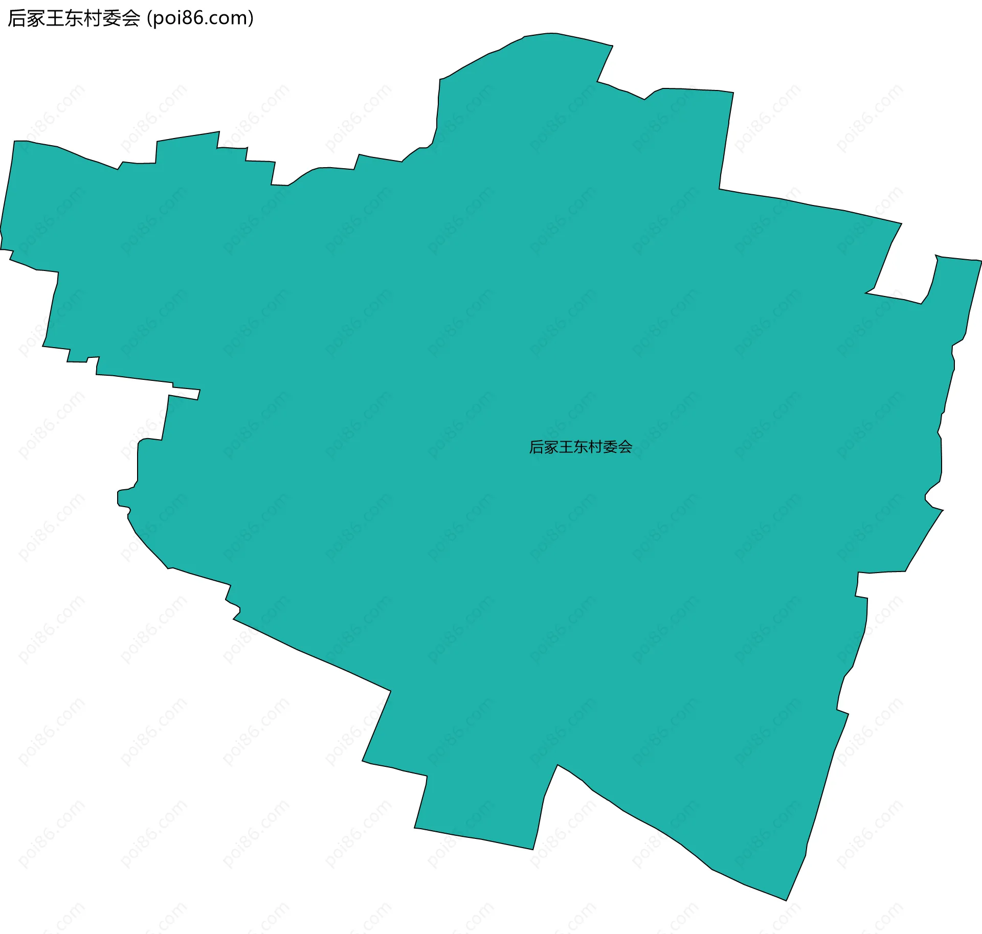 后冢王东村委会边界地图