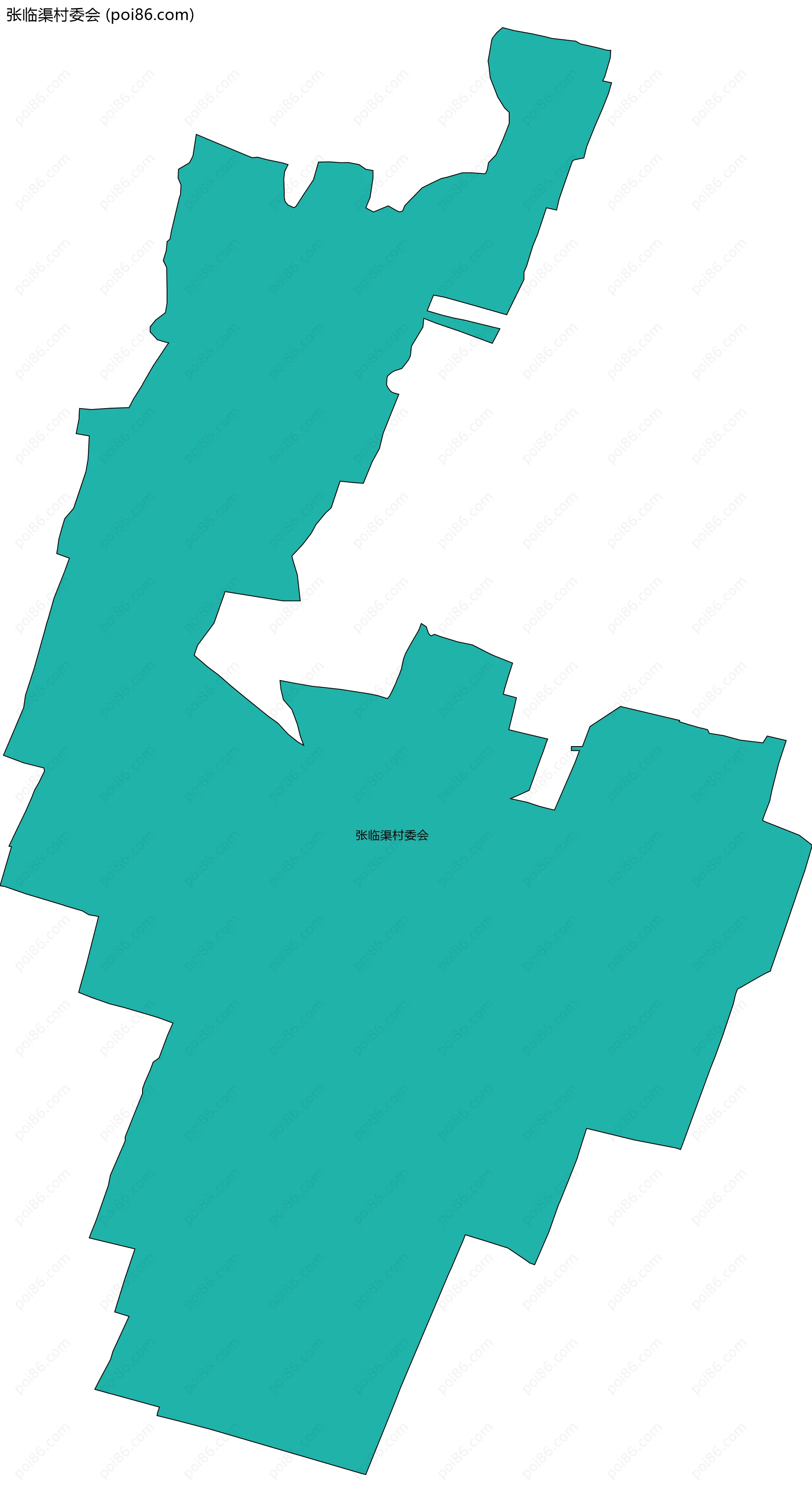 张临渠村委会边界地图