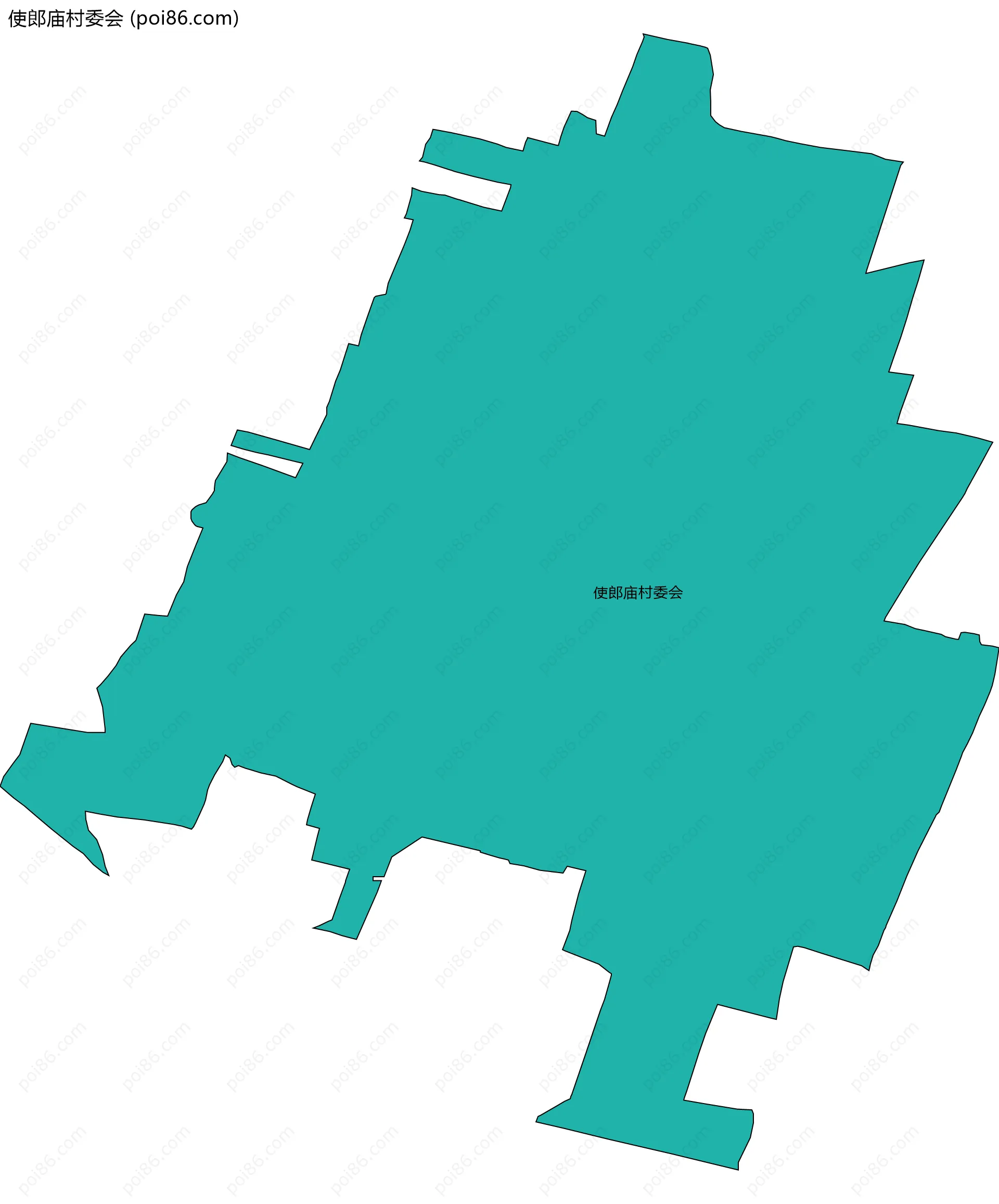 使郎庙村委会边界地图