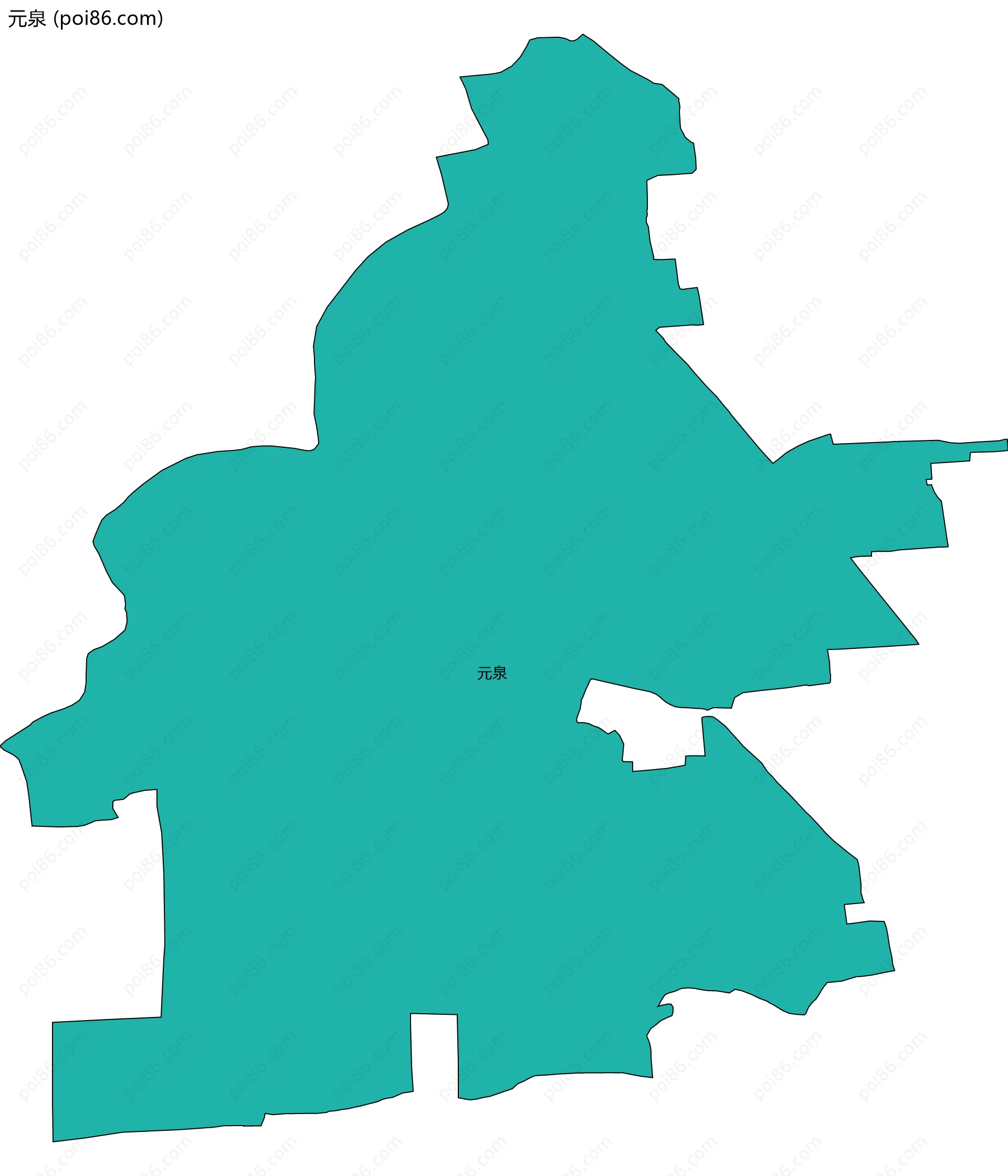 元泉边界地图