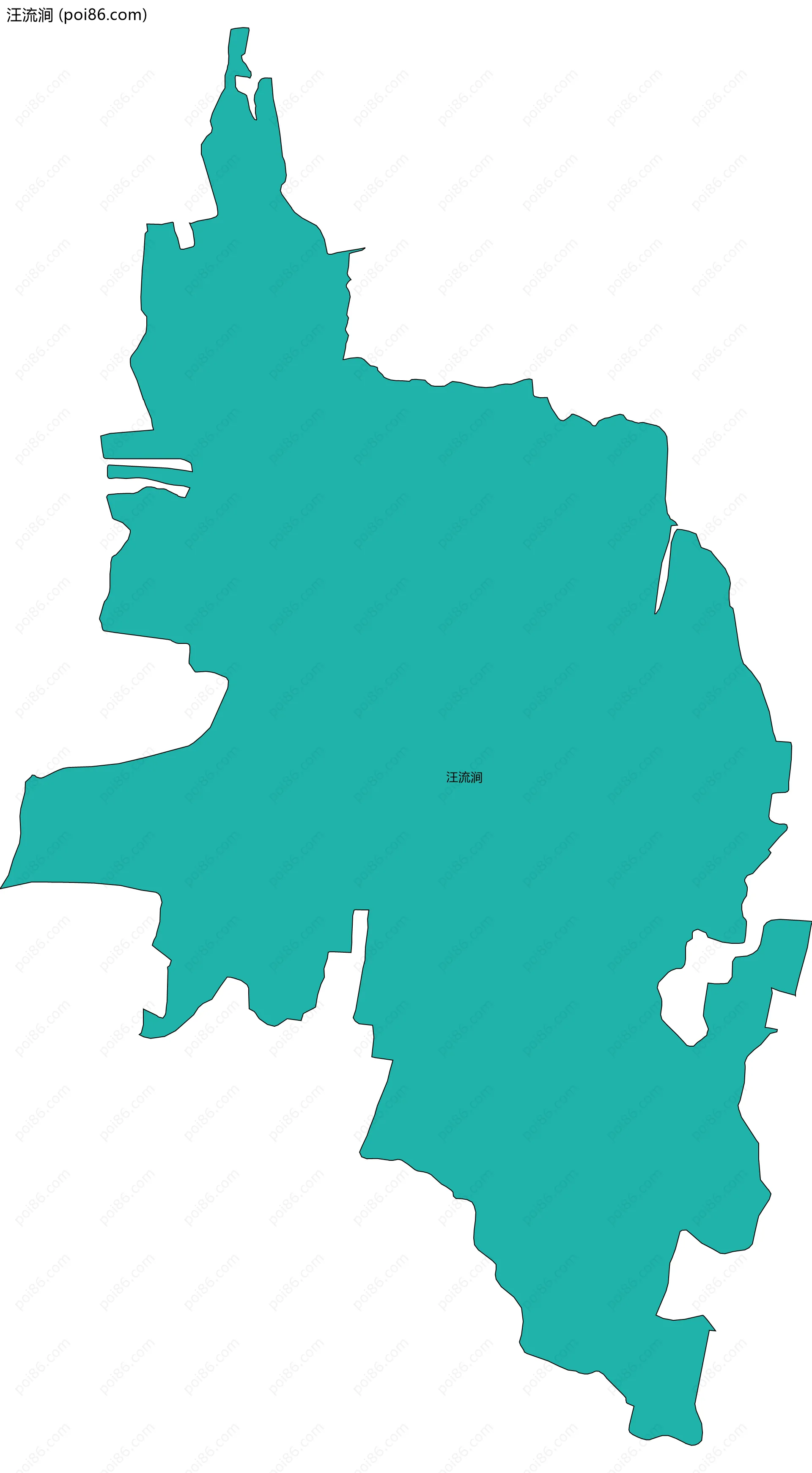 汪流涧边界地图